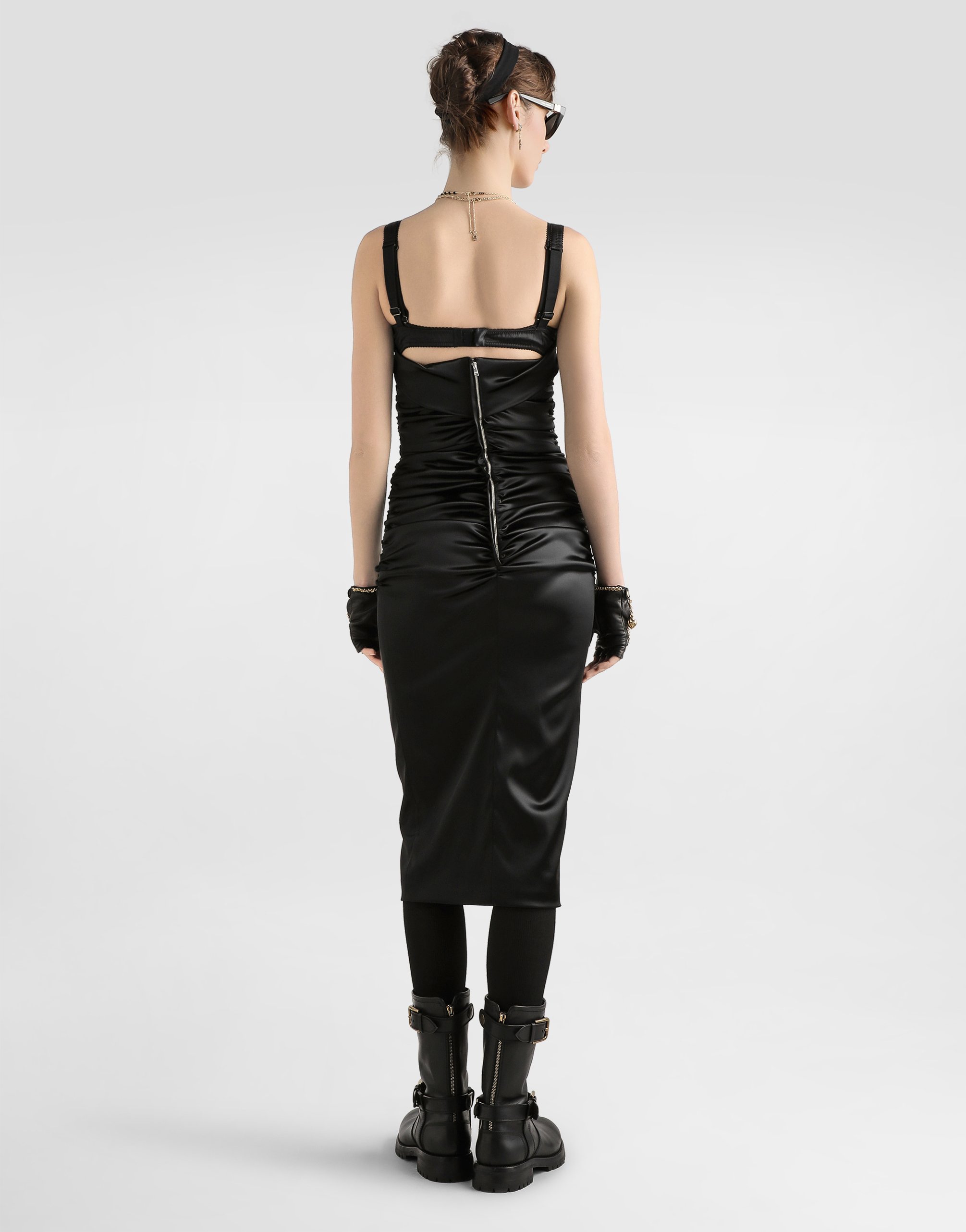 Stretch satin dress