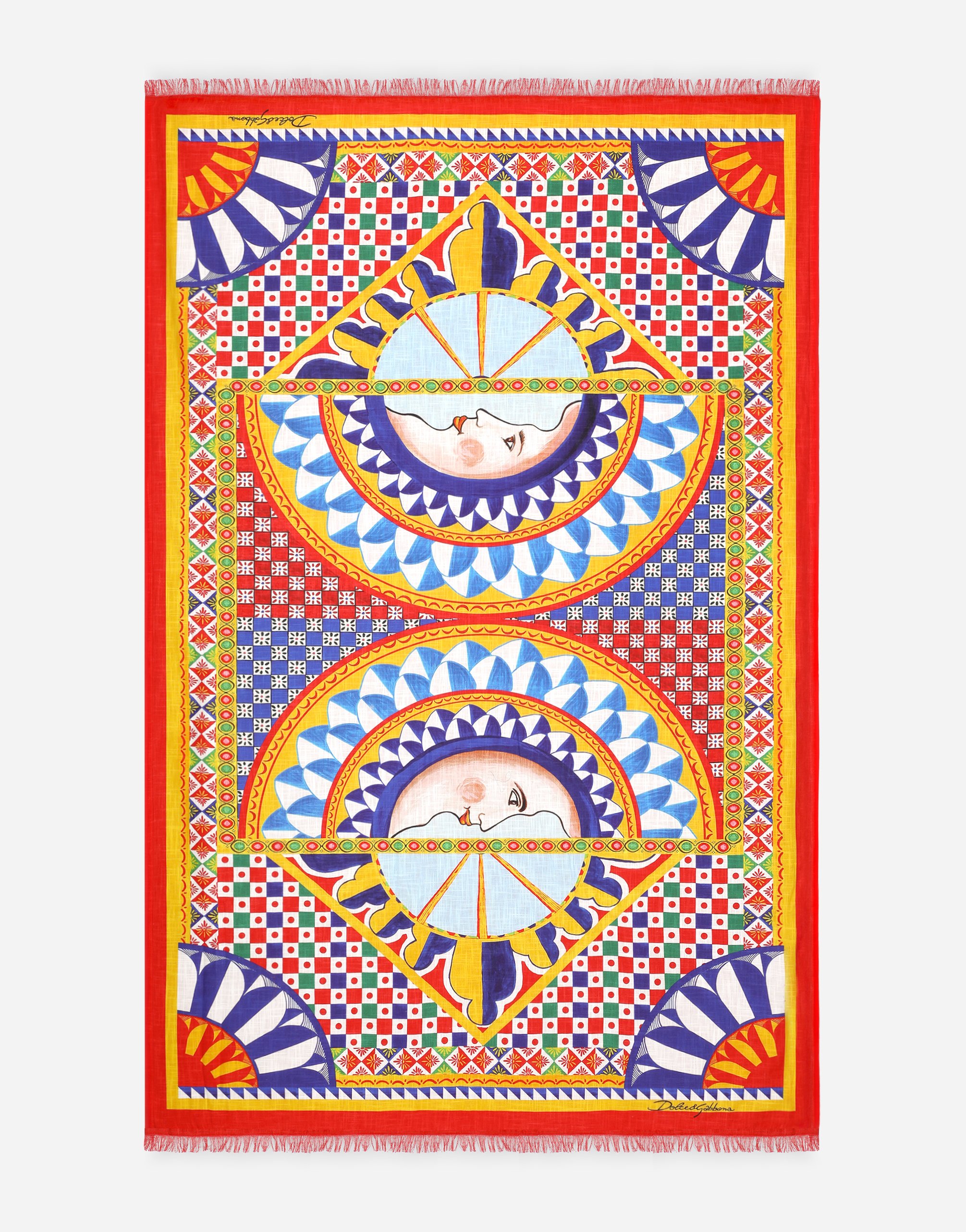 Dolce & Gabbana Doubled Beach Towel In Multicolor