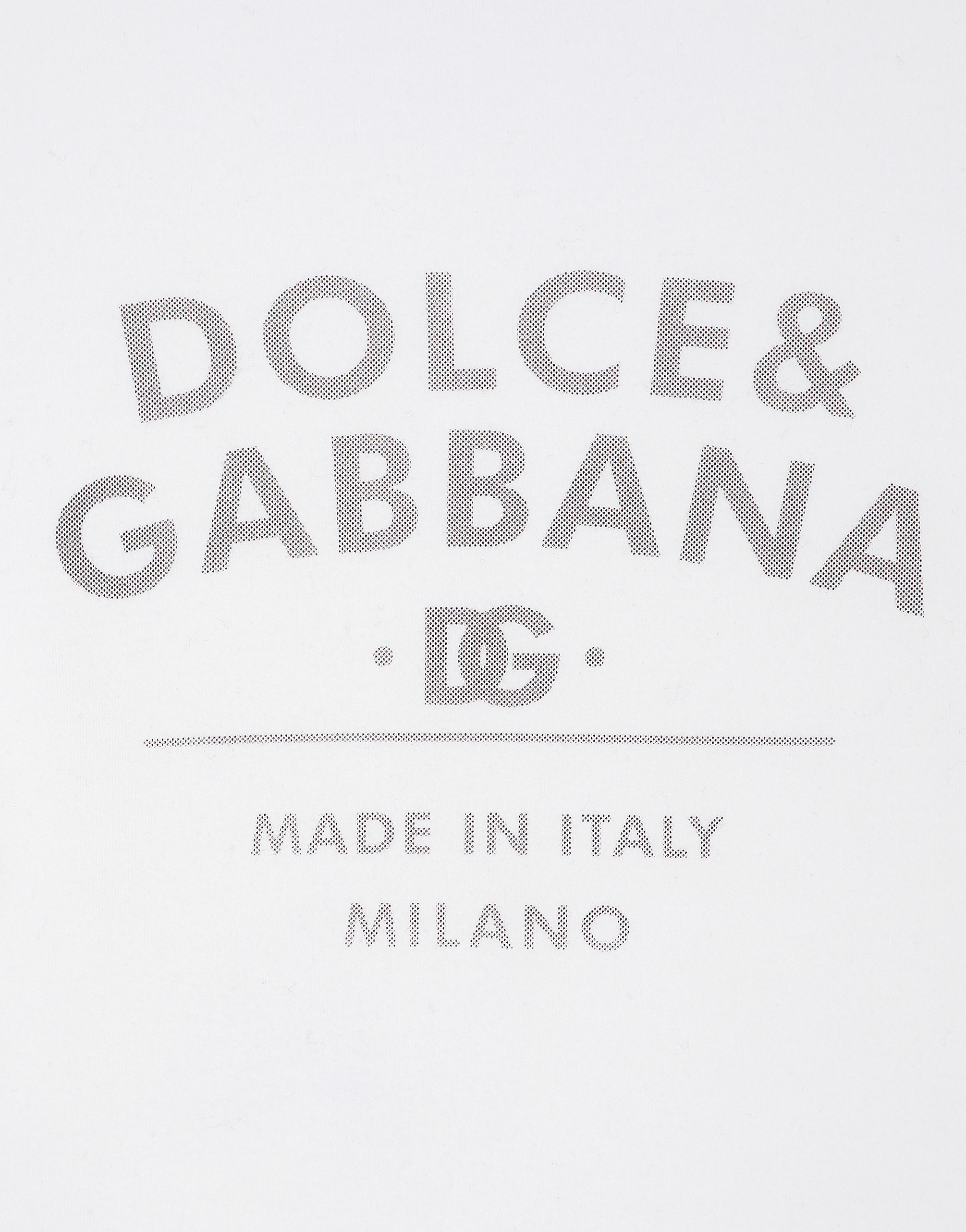 Dolce & Gabbana Logo Lettering-print Crewneck T-shirt In White