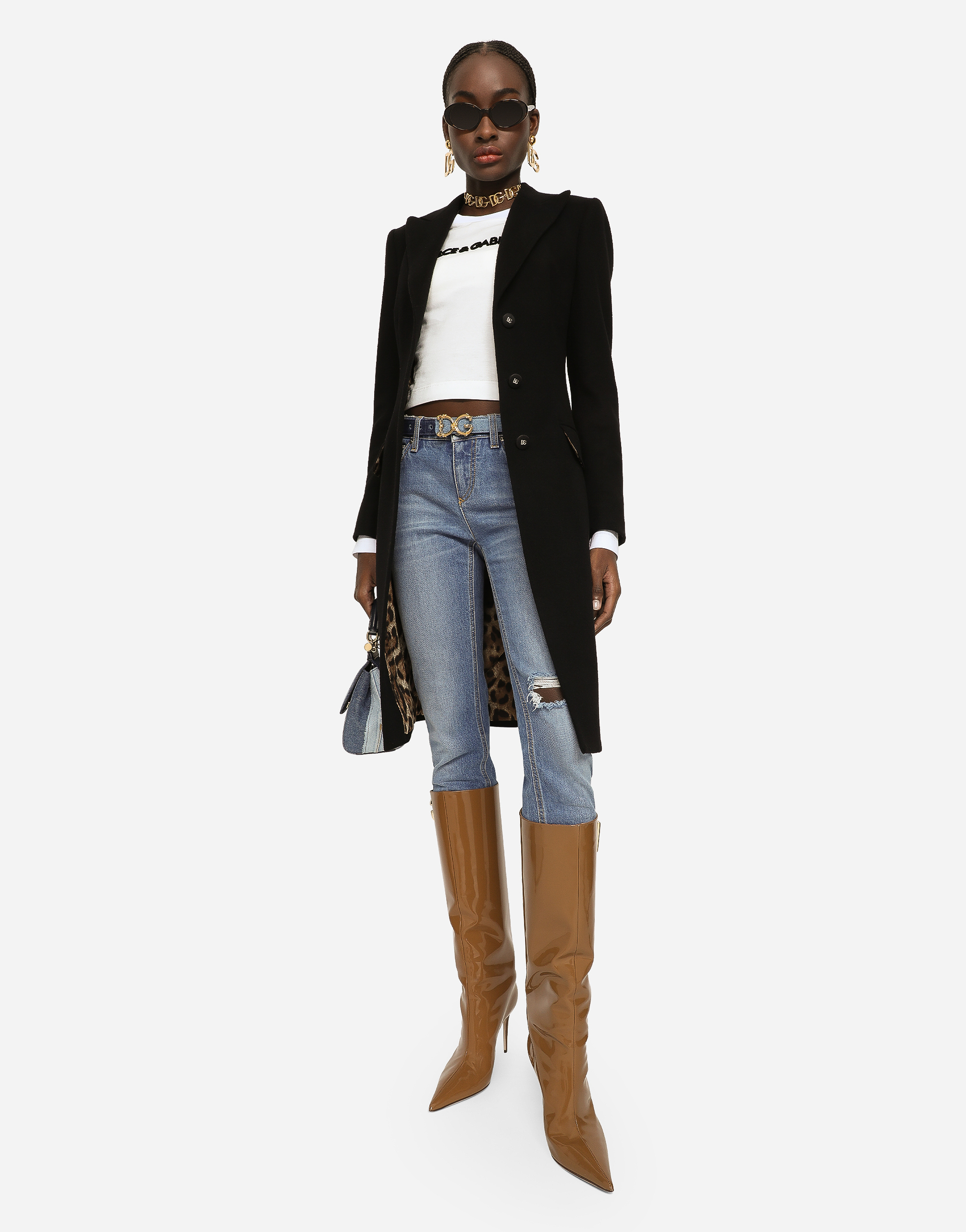 DOLCE & GABBANA SINGLE-BREASTED WOOL AND CASHMERE COAT