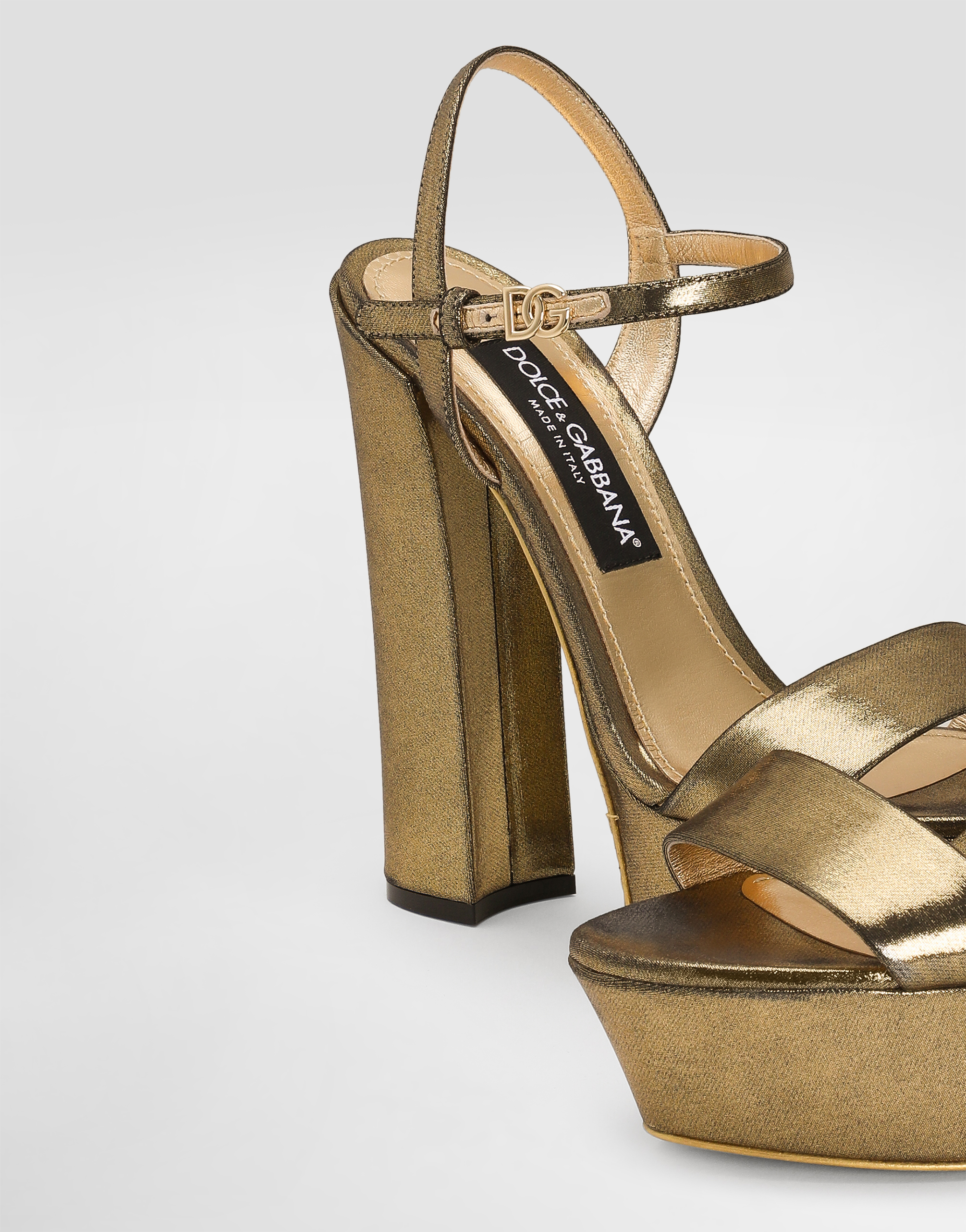 Foiled organzine sandals