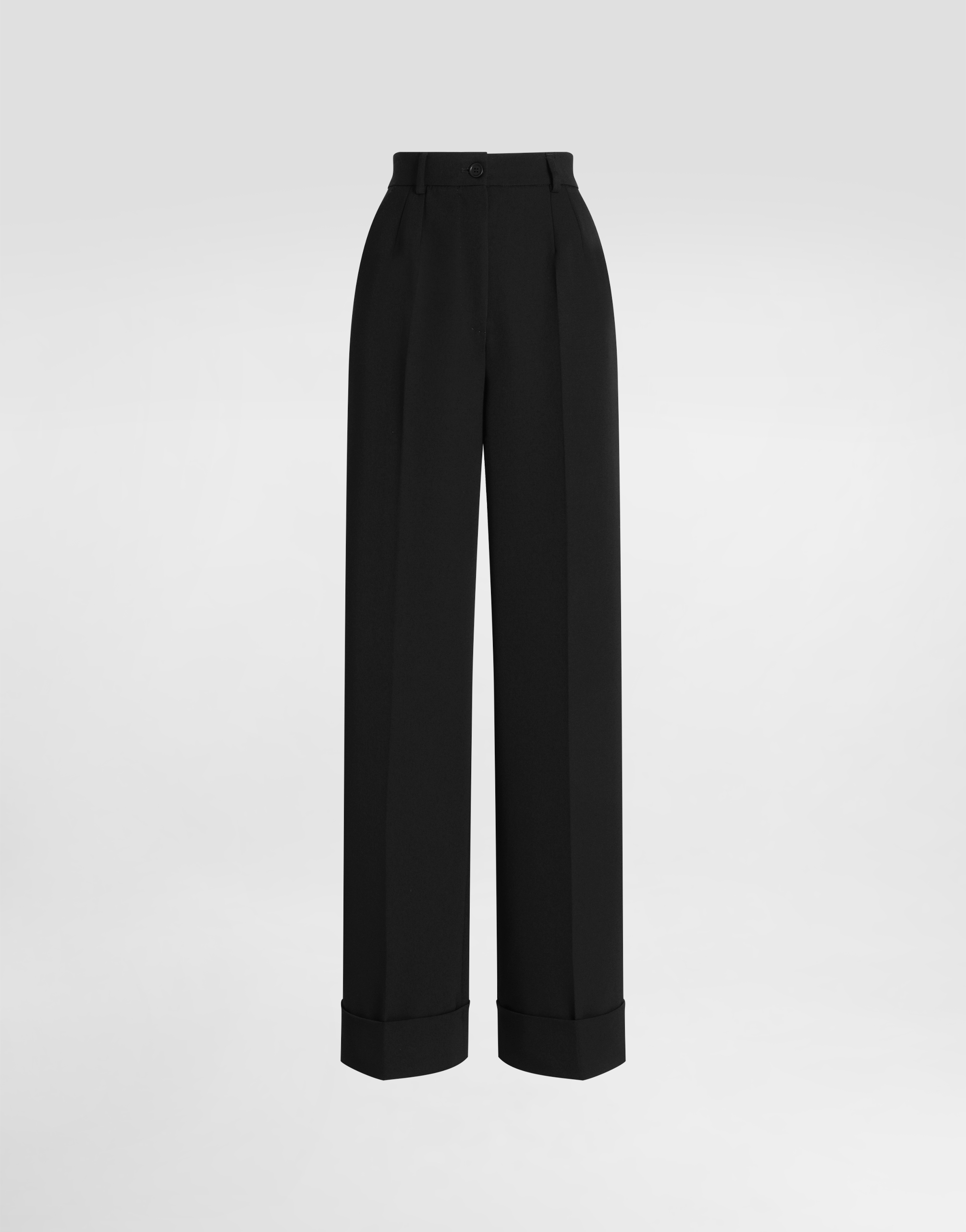 ドルガバ　黒　パンツ　M ブラックのウィメンズ ウール ギャバジン パンツ | Dolce&Gabbana®