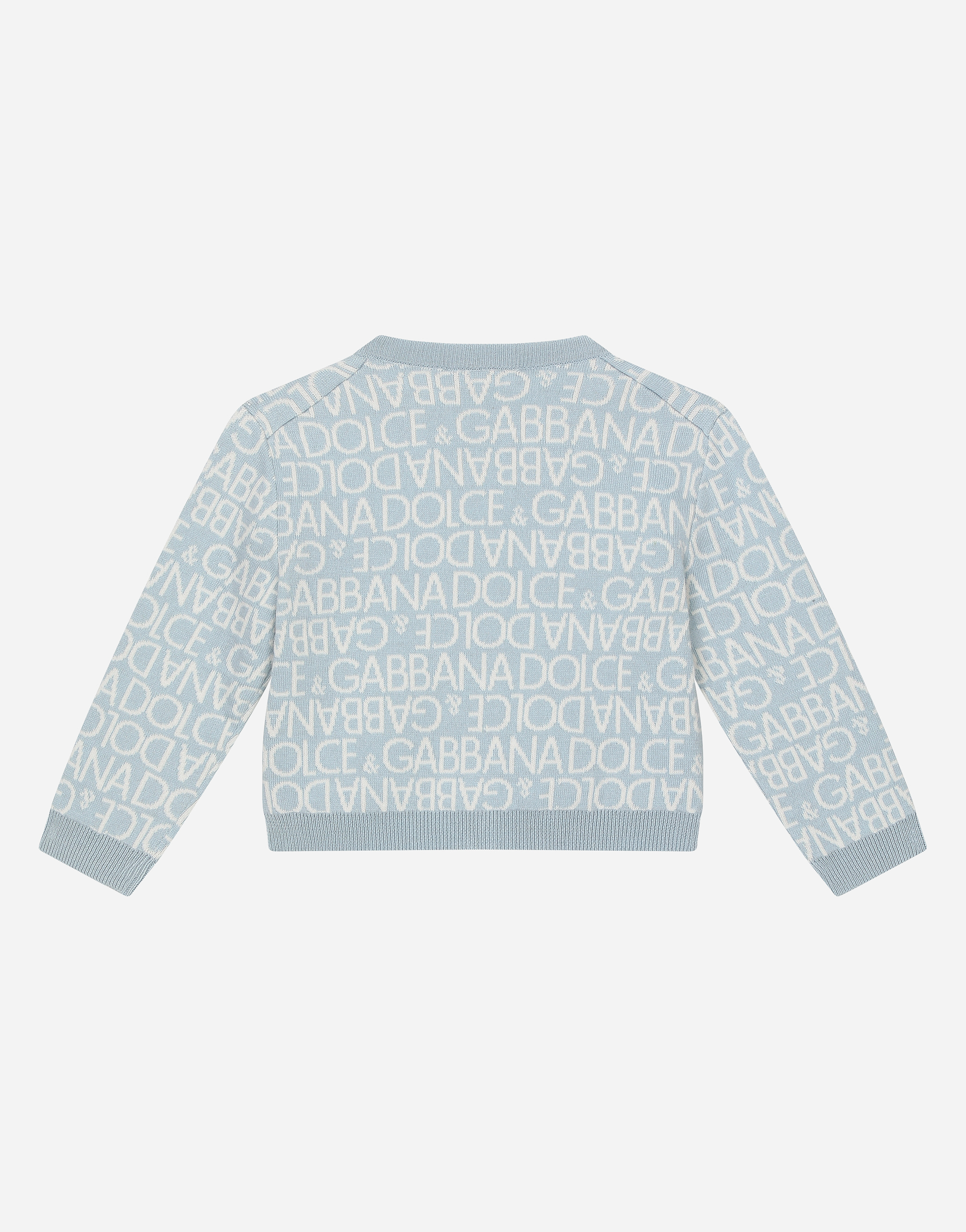 Round-neck jacquard cardigan