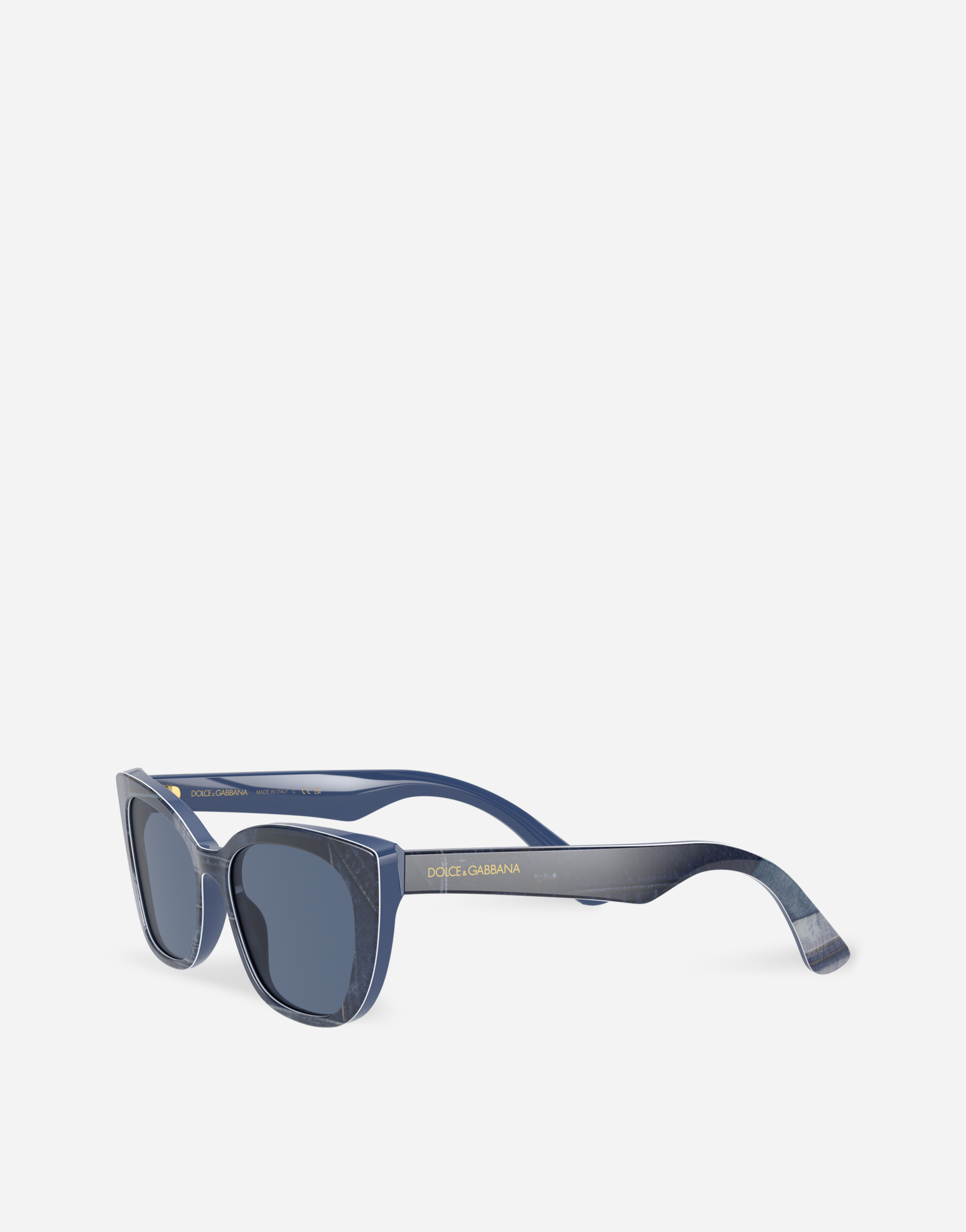 DOLCE & GABBANA DENIM PATCHWORK SUNGLASSES