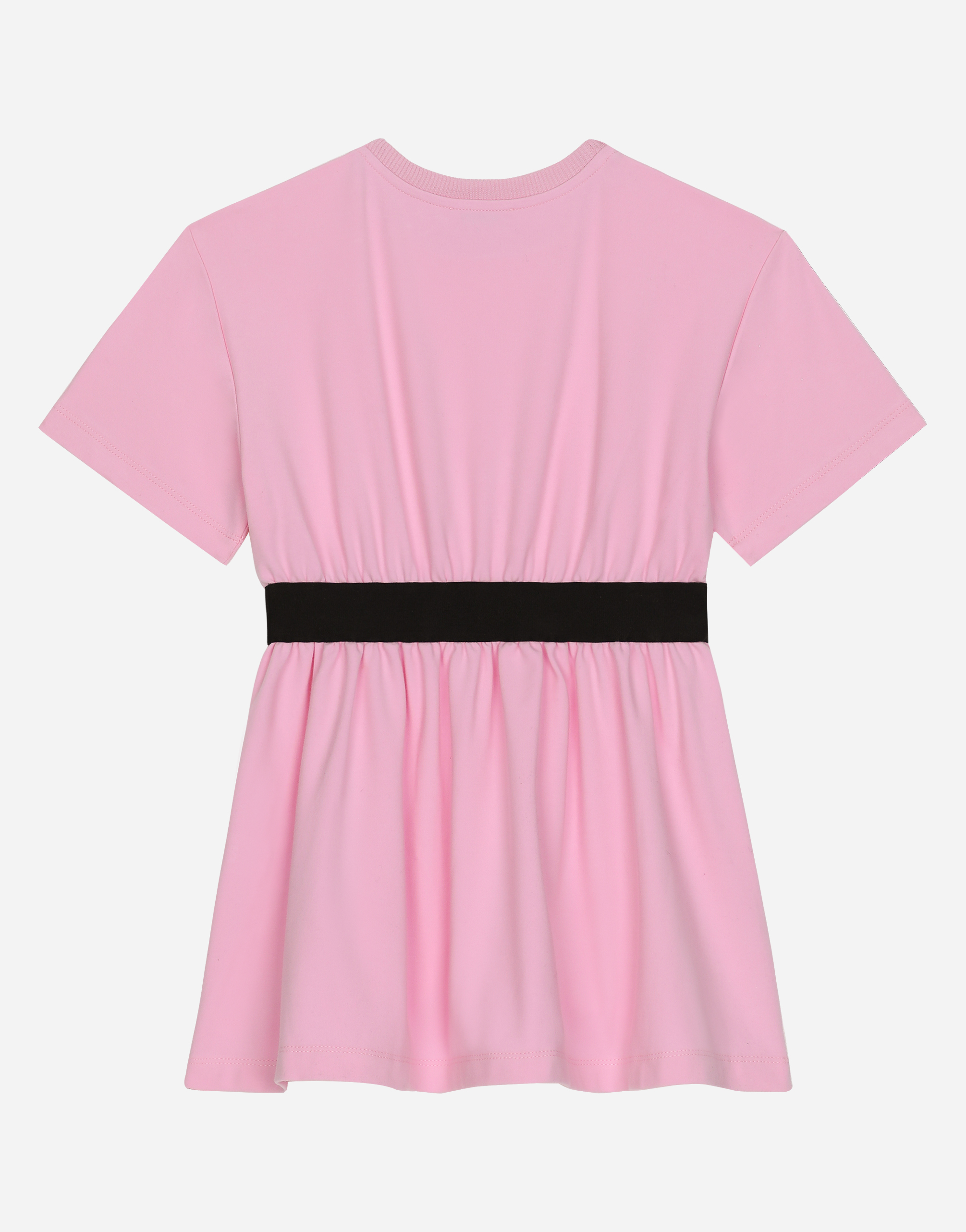 Shop Dolce & Gabbana Interlock Dress With Branded Elastic In Pink