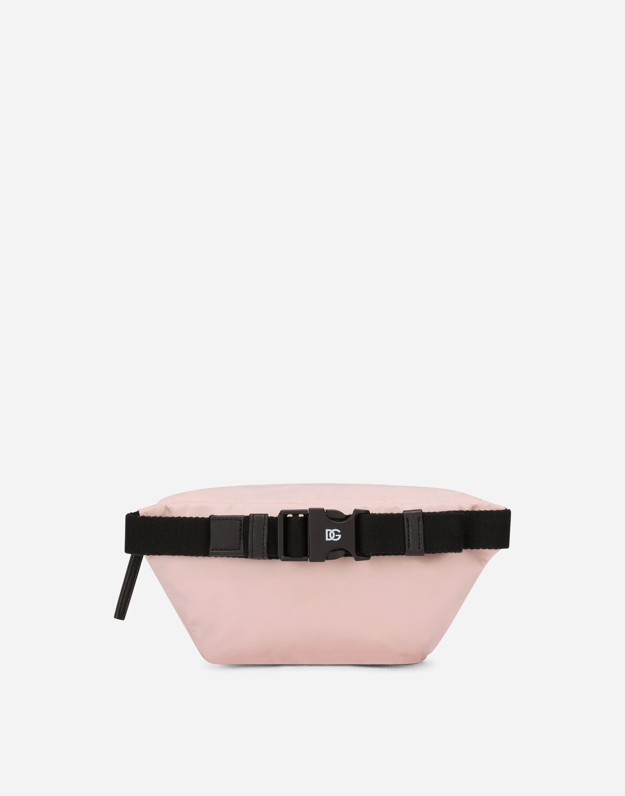 Dolce & Gabbana Nylon Belt Bag With Logo Print In Pink