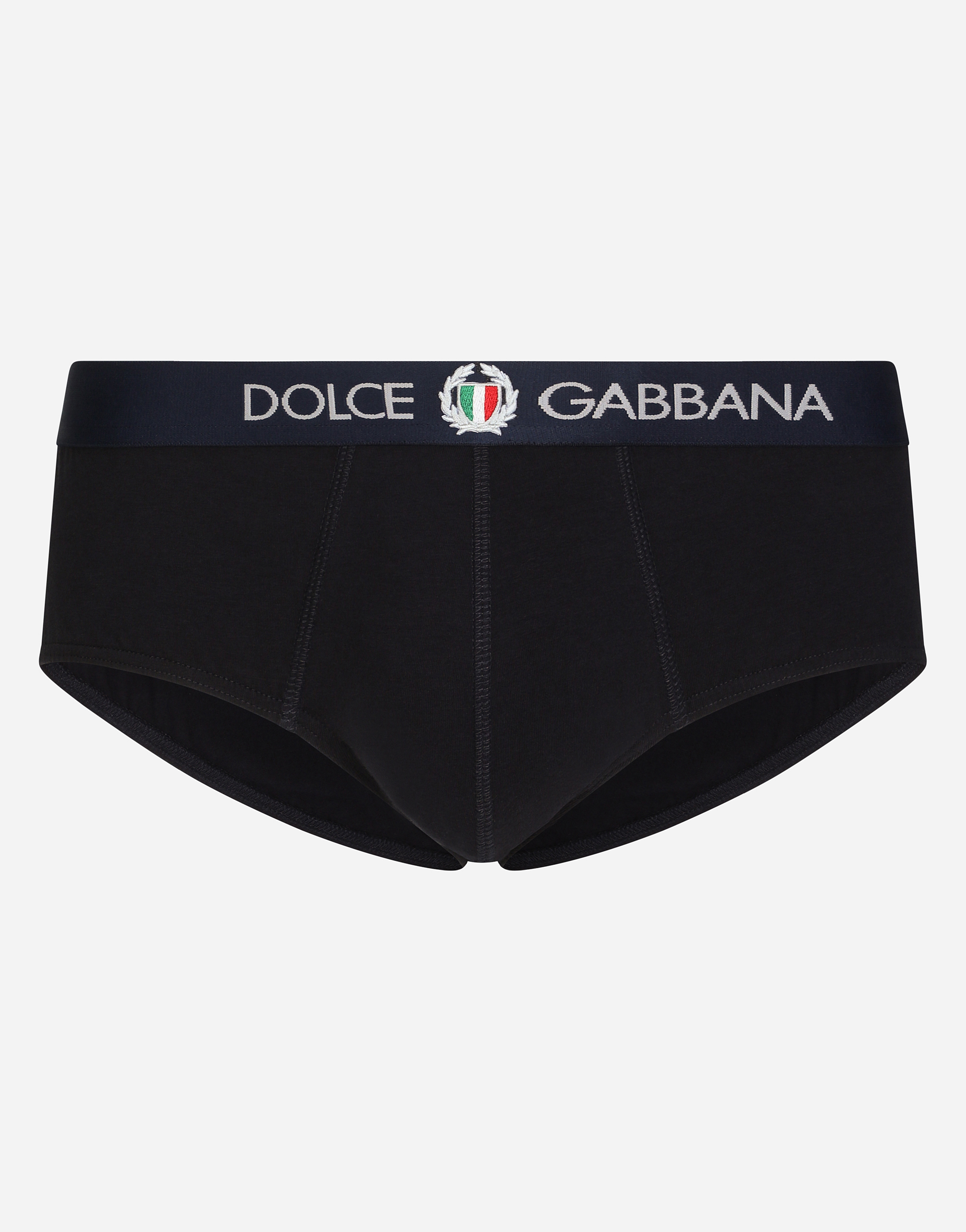 Dolce & Gabbana Brando Briefs In Two-way Stretch Cotton Jersey In Blue