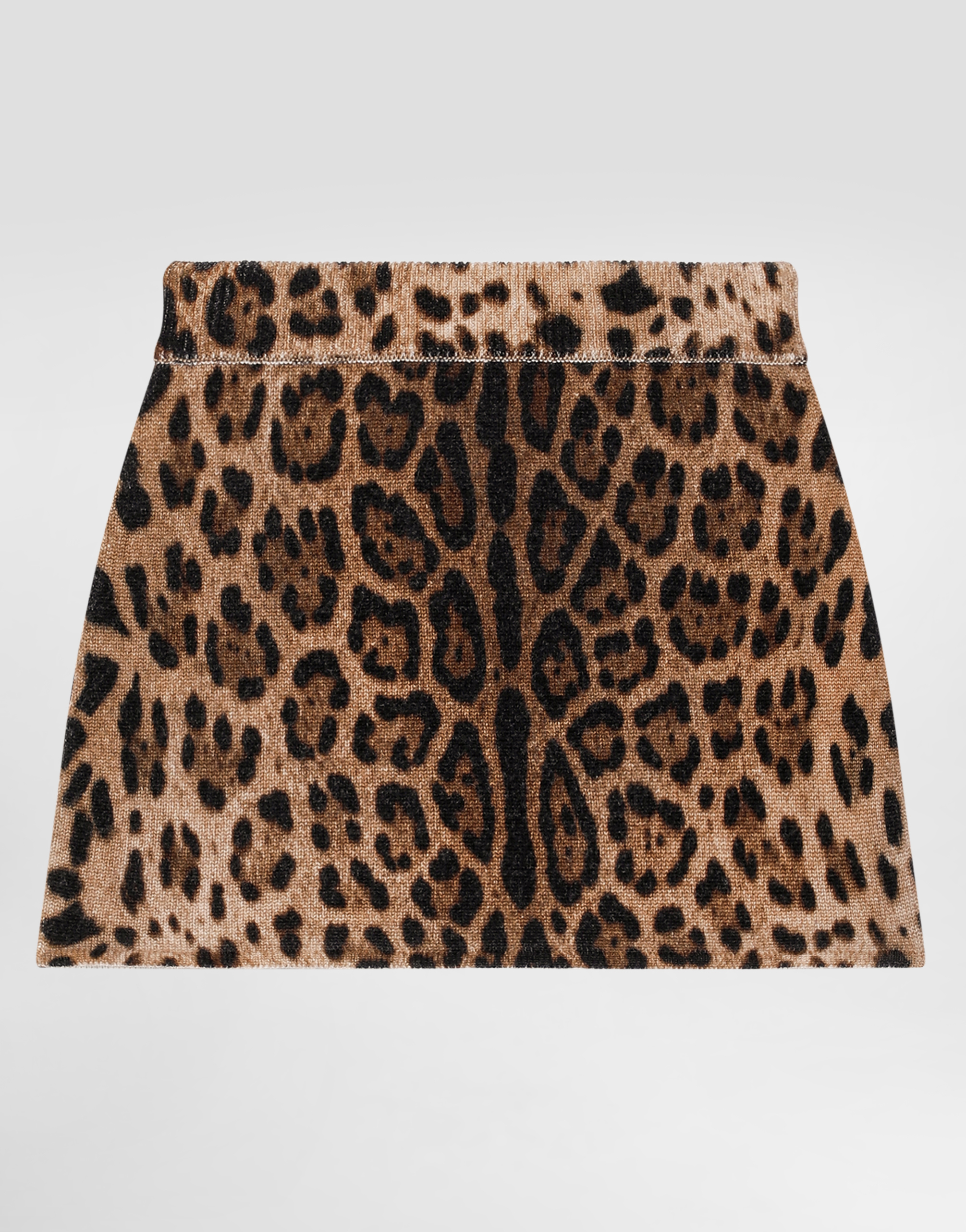 Dolce & Gabbana Wool Printed Skirt In Animal Print