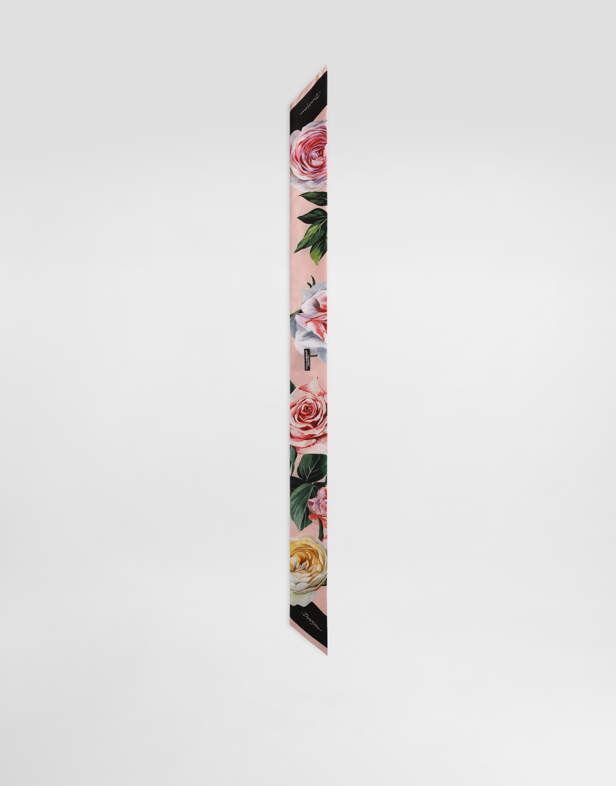 Dolce & Gabbana Twill Headscarf With Peony And Rose Print (6x100) In Print