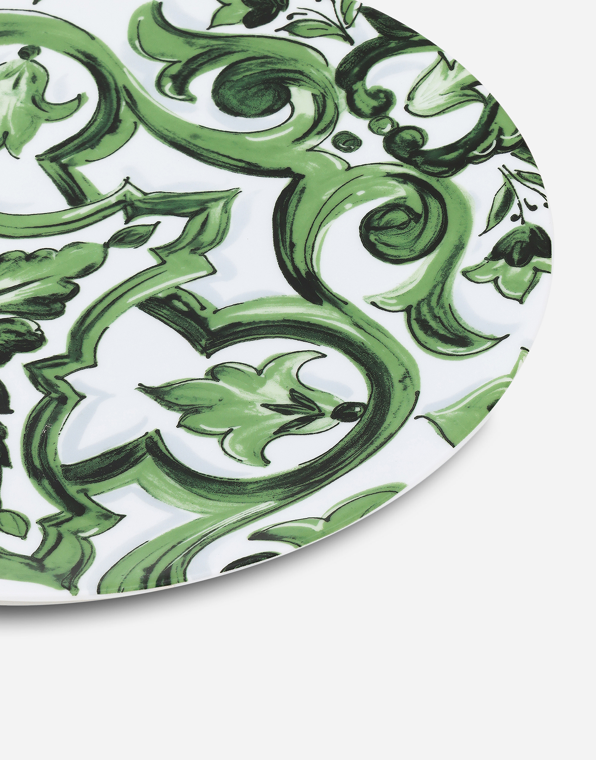 Dolce & Gabbana Porcelain Charger Plate In Multicolor