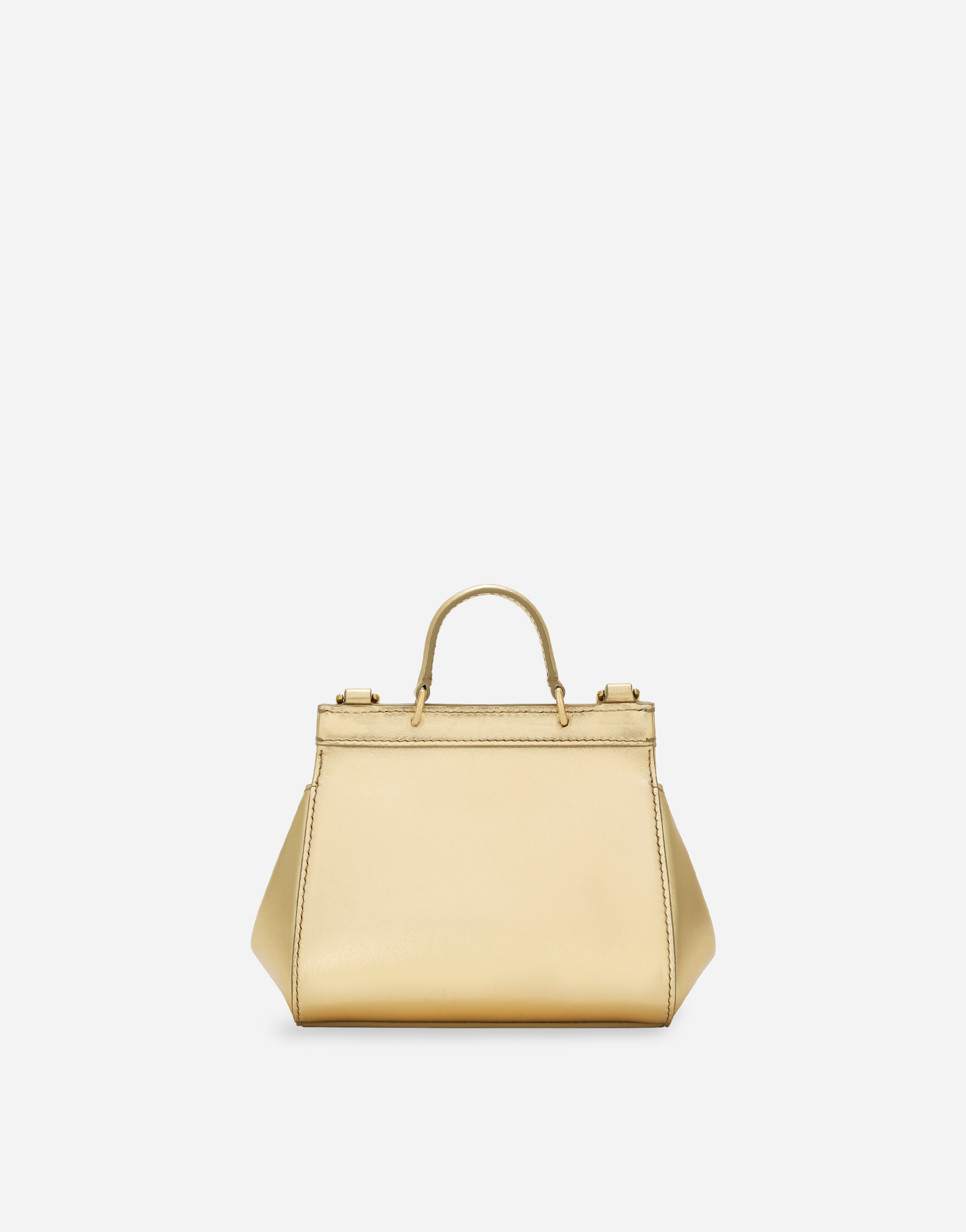 Shop Dolce & Gabbana Mini Sicily Handbag In Gold
