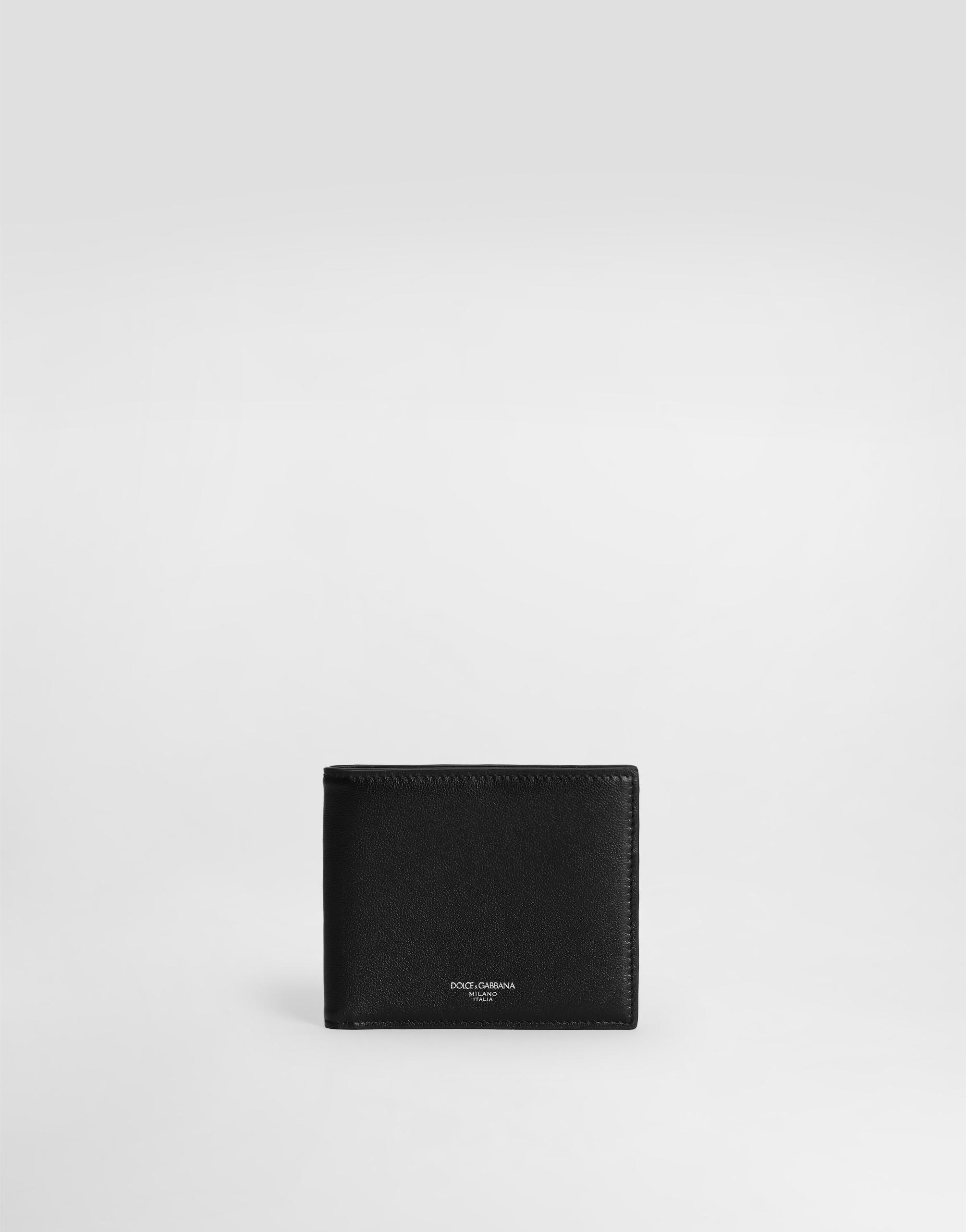 Dolce & Gabbana Black Wallet With Front Logo Detail In Black