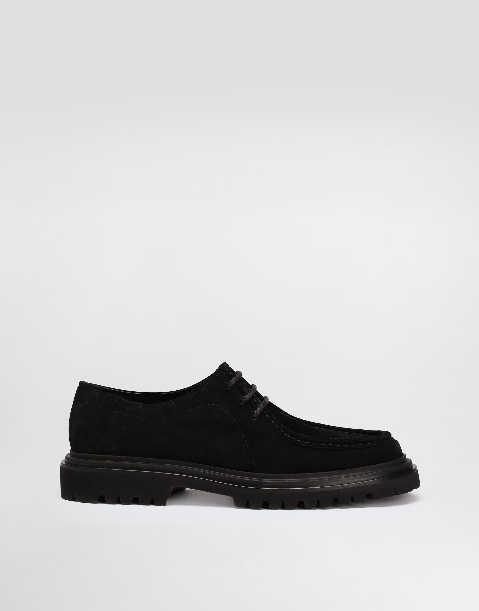 Split calfskin derby