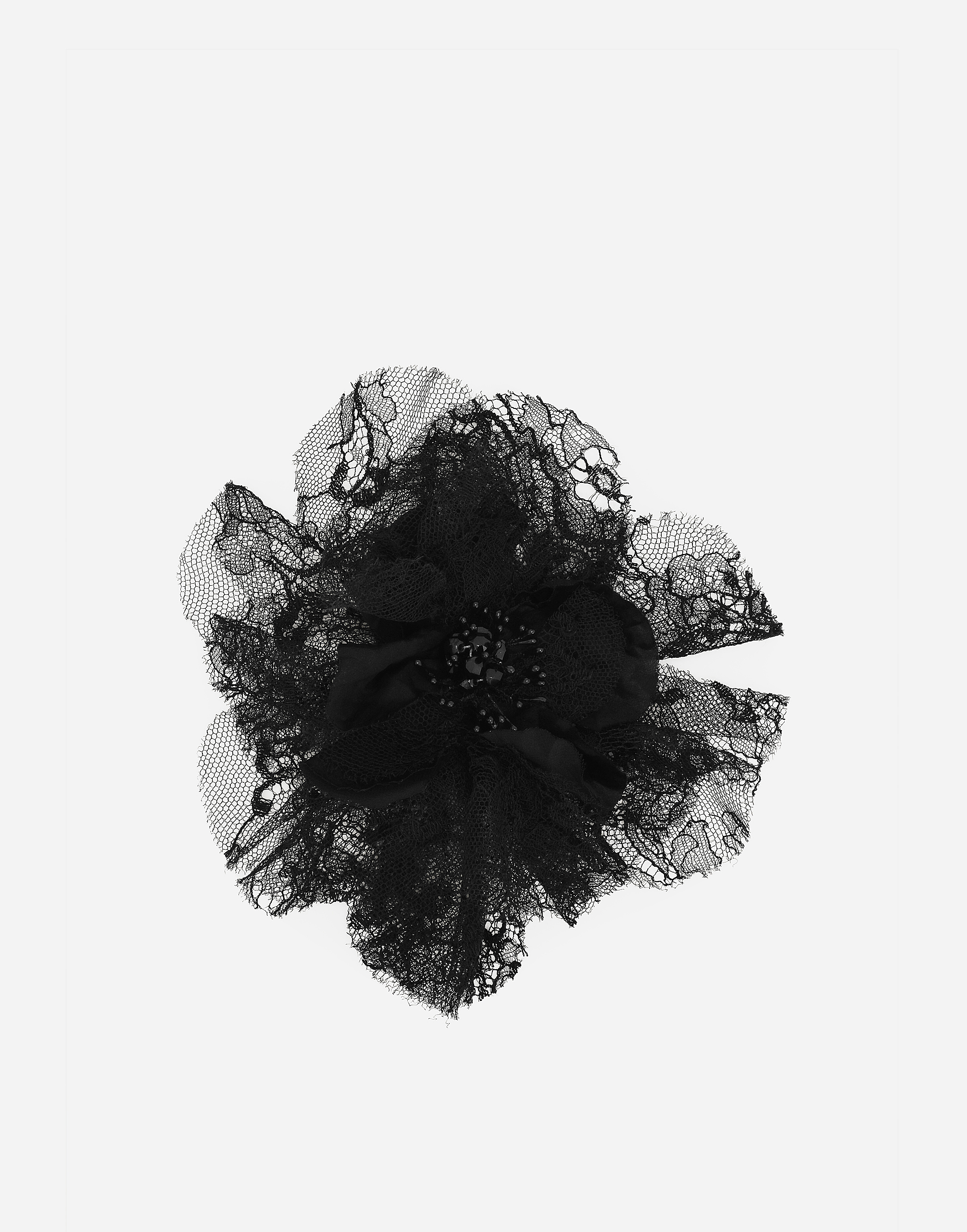 Flower brooch in Black for Women | Dolce&Gabbana® US