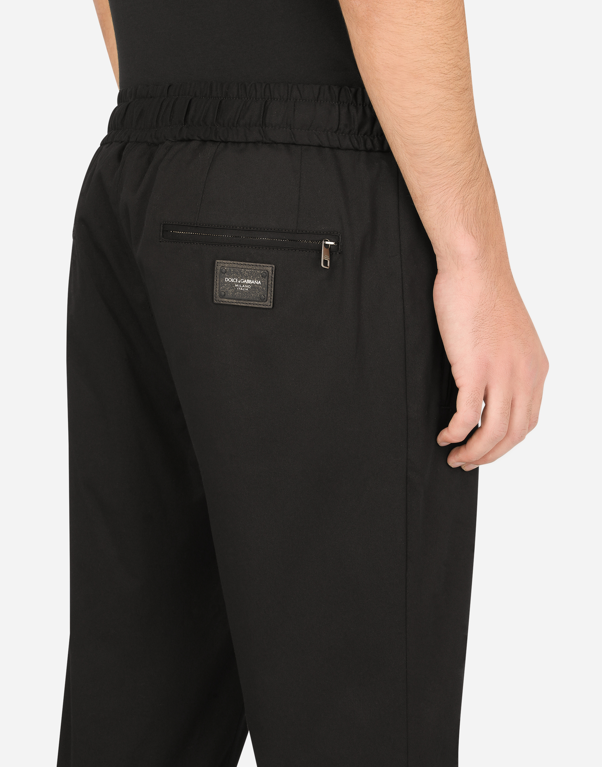 DOLCE & GABBANA STRETCH COTTON JOGGING PANTS WITH TAG