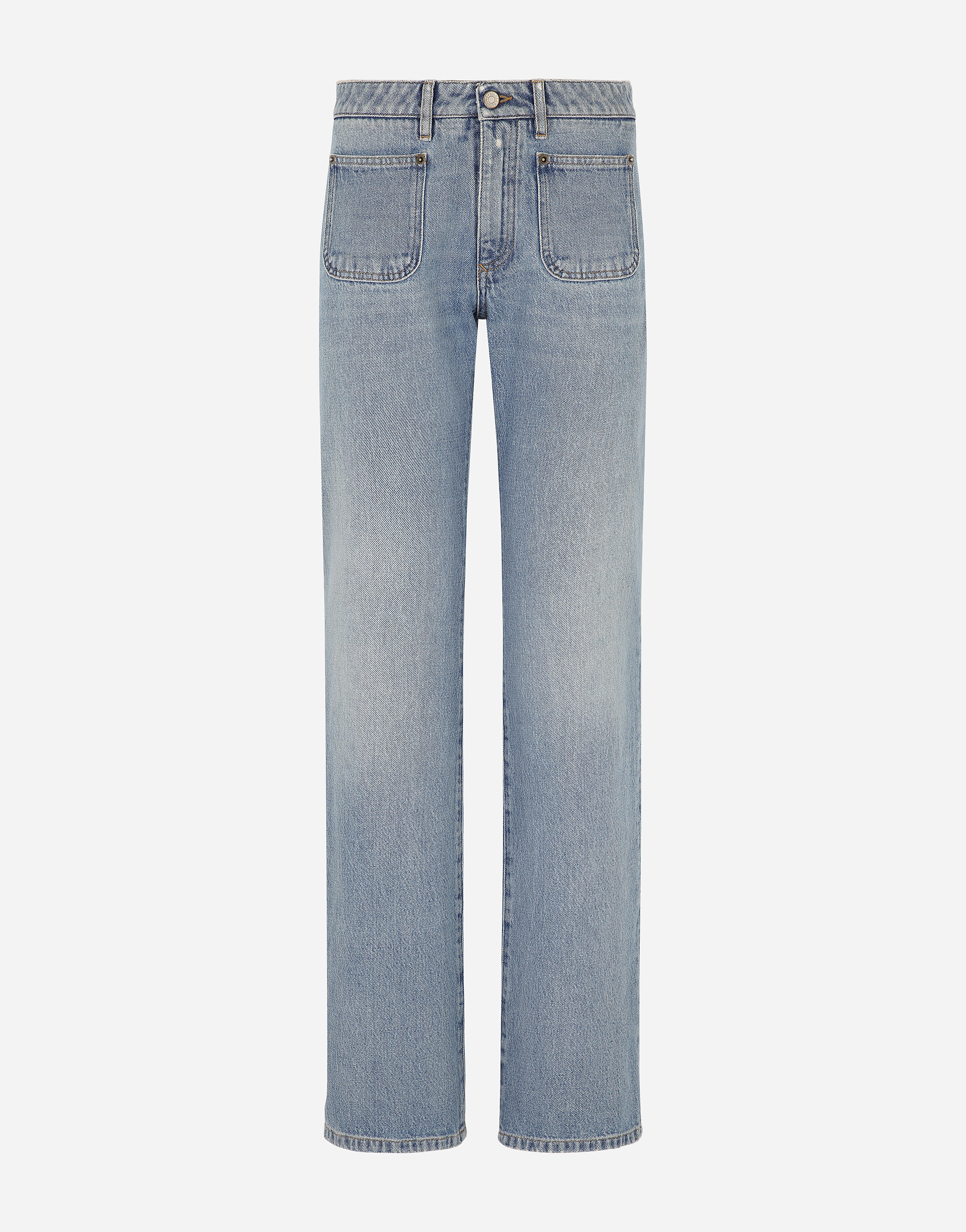 Dolce & Gabbana Cotton Denim Work Jeans - Woman Denim And Jeans Multi-colored