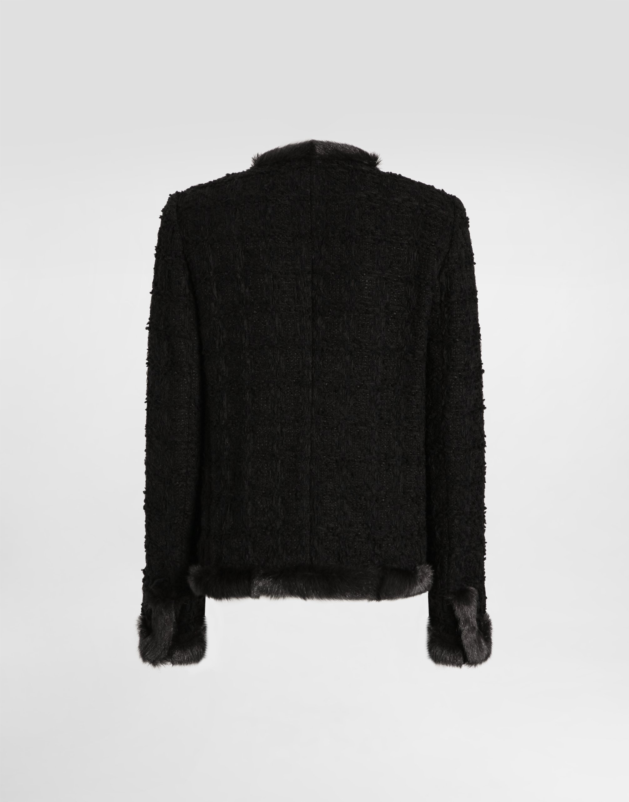 Single-breasted tweed jacket