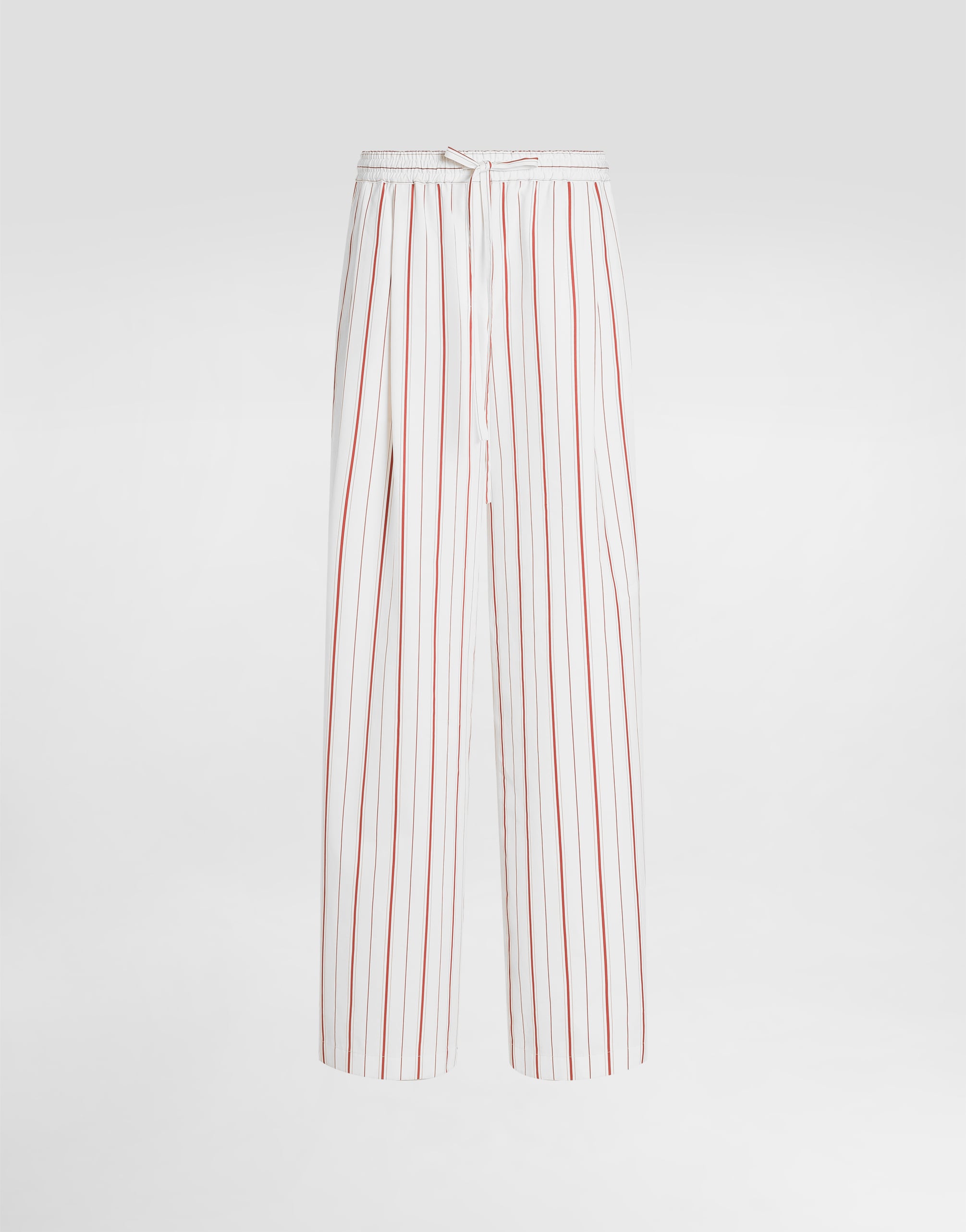 Striped poplin trousers in Multicolor for Women | Dolce&Gabbana® US