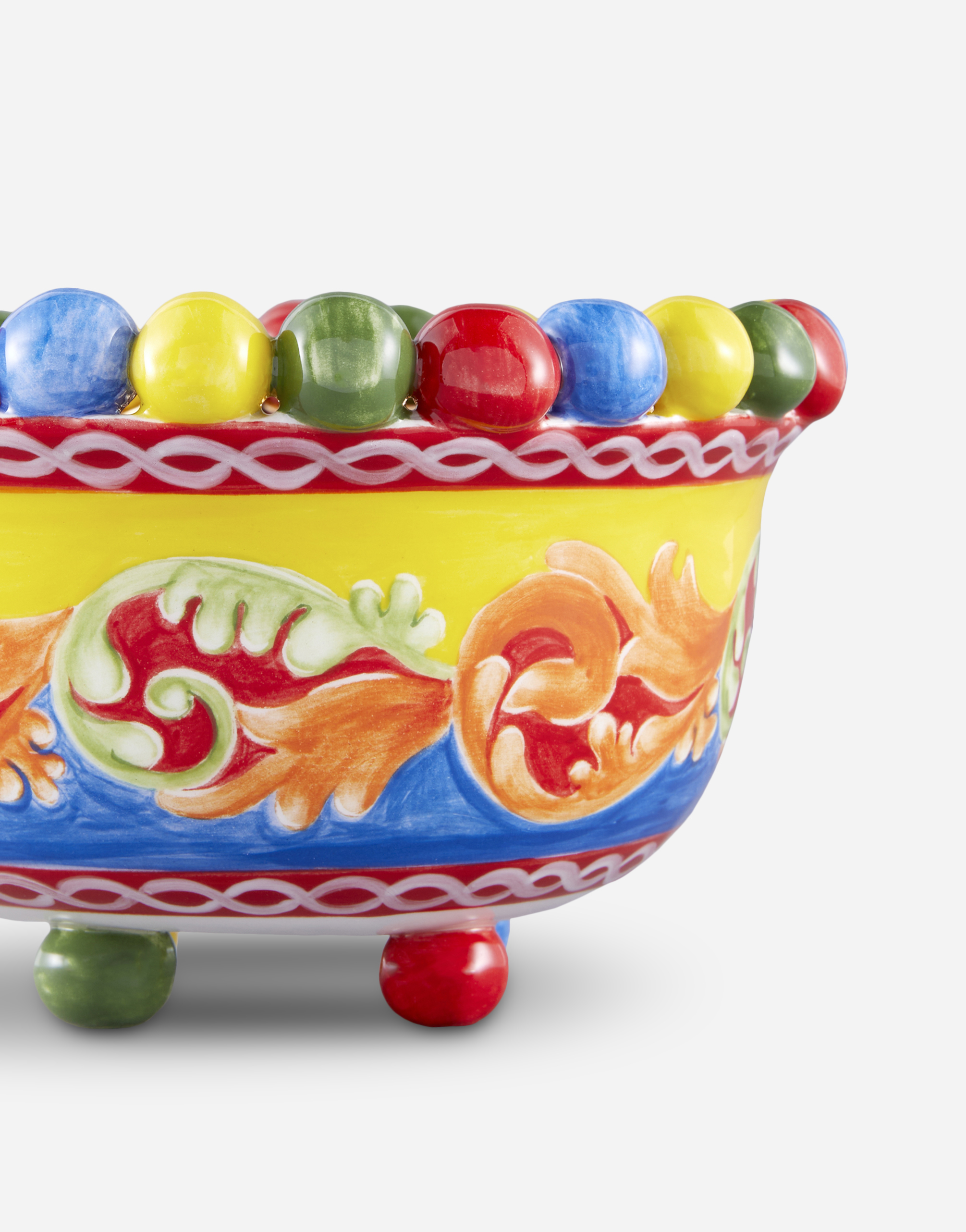Dolce & Gabbana Large Decorative Bowl In Multi