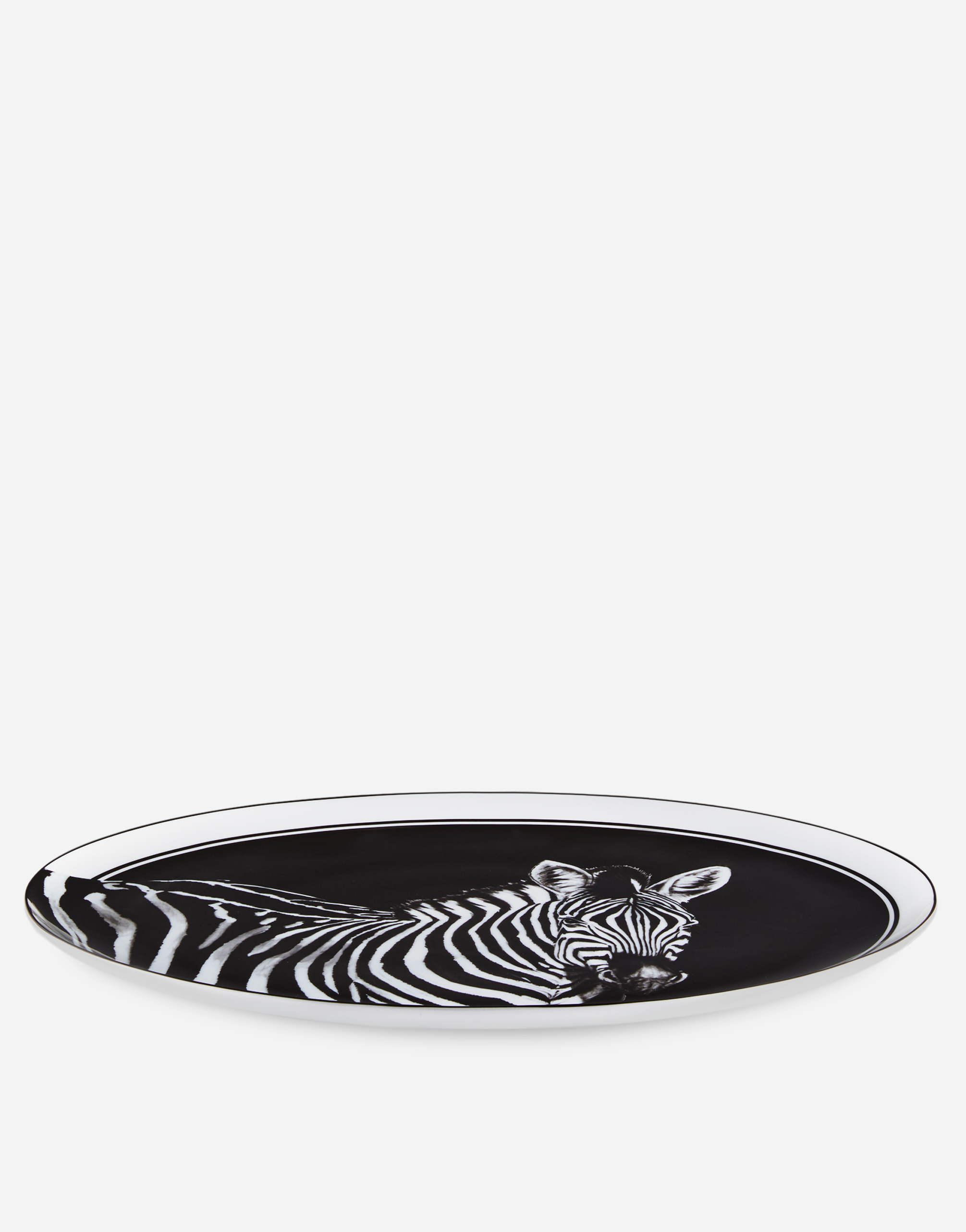 Dolce & Gabbana Porcelain Platter In Multicolor