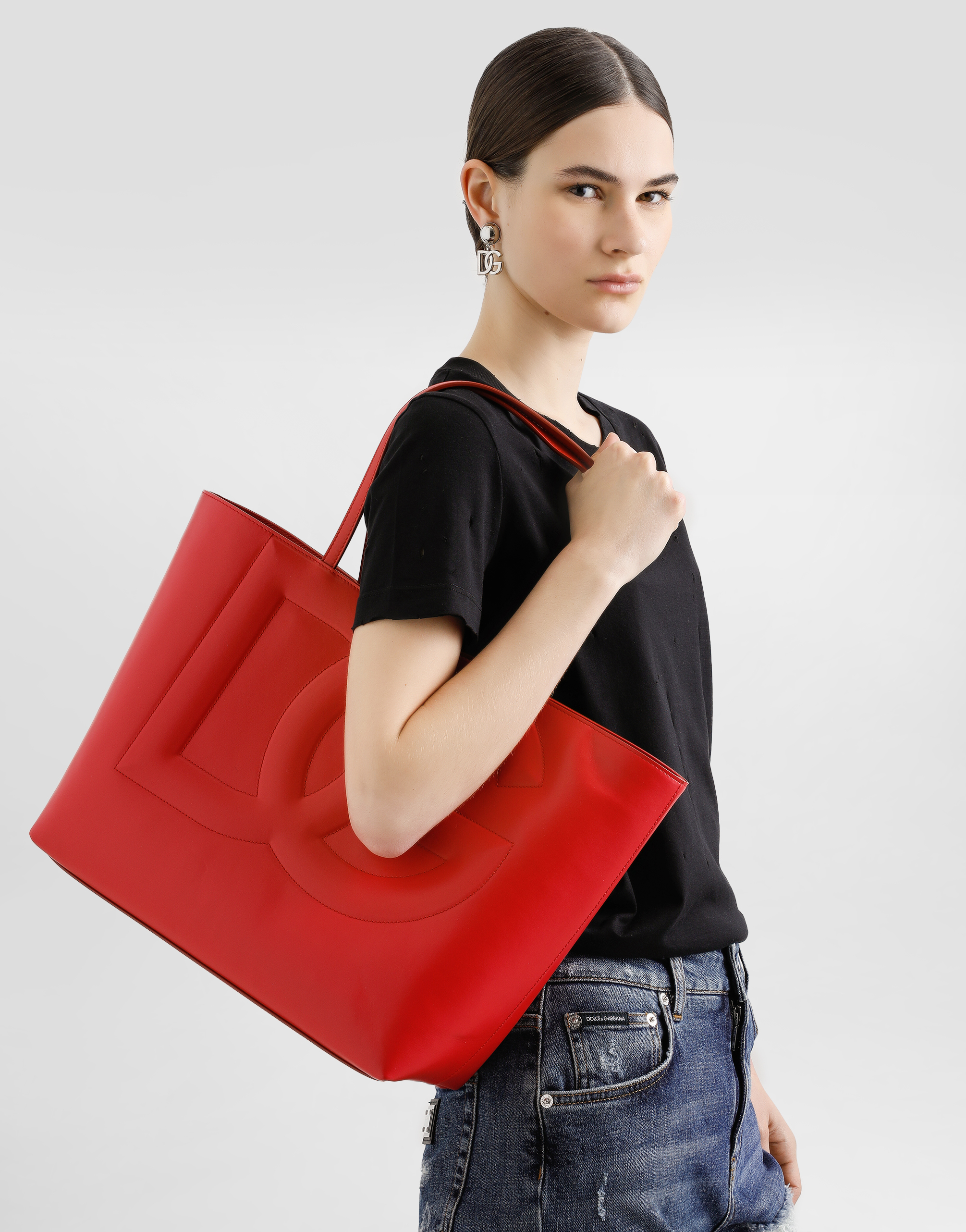 DOLCE & GABBANA MEDIUM DG LOGO SHOPPER