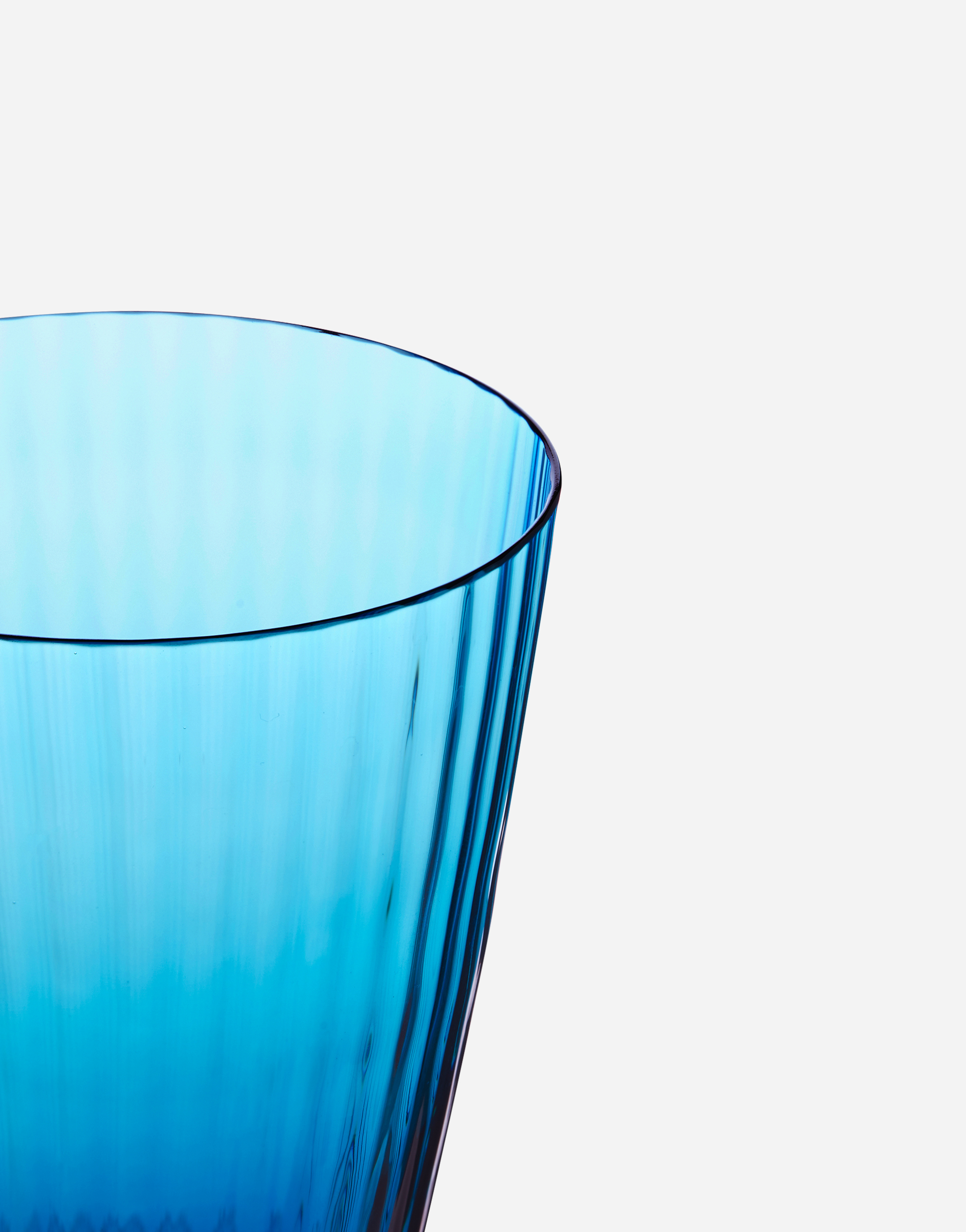 Dolce & Gabbana Hand-blown Murano White Wine Glass In Multicolor