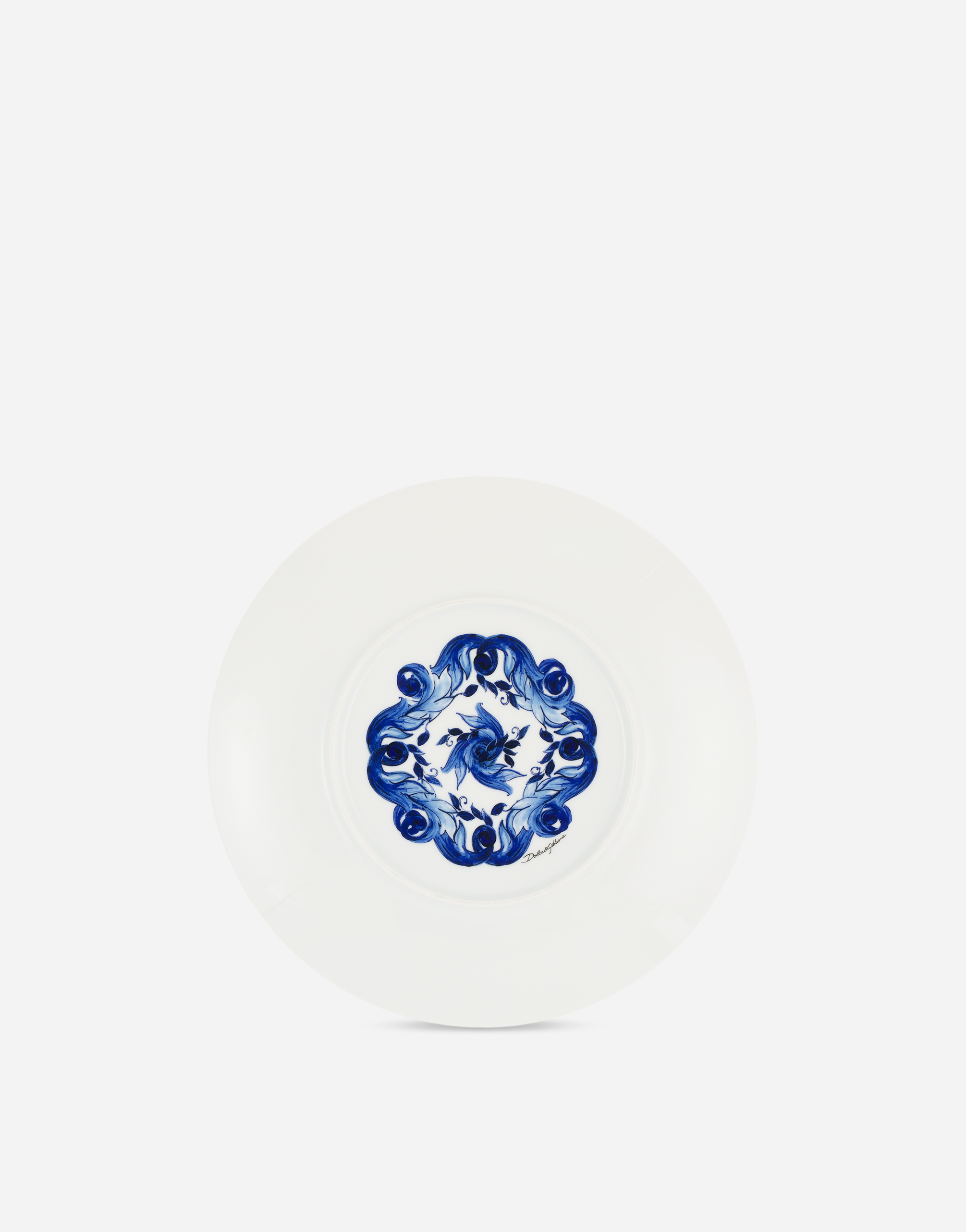 Dolce & Gabbana Set 2 Porcelain Soup Plates In Multicolor