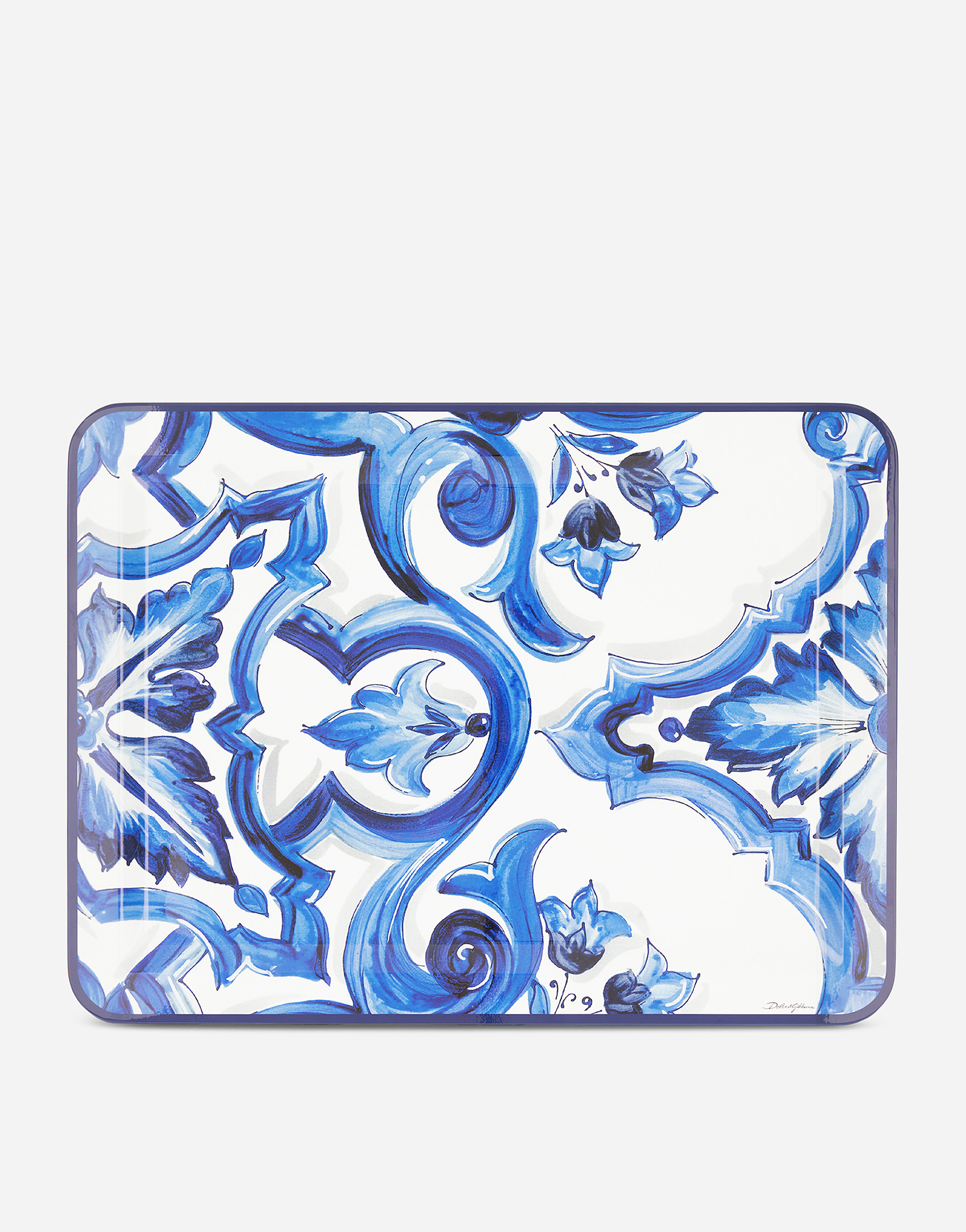 Dolce & Gabbana Wooden Tray Large Multicolor Unisex Onesize In Multicolor