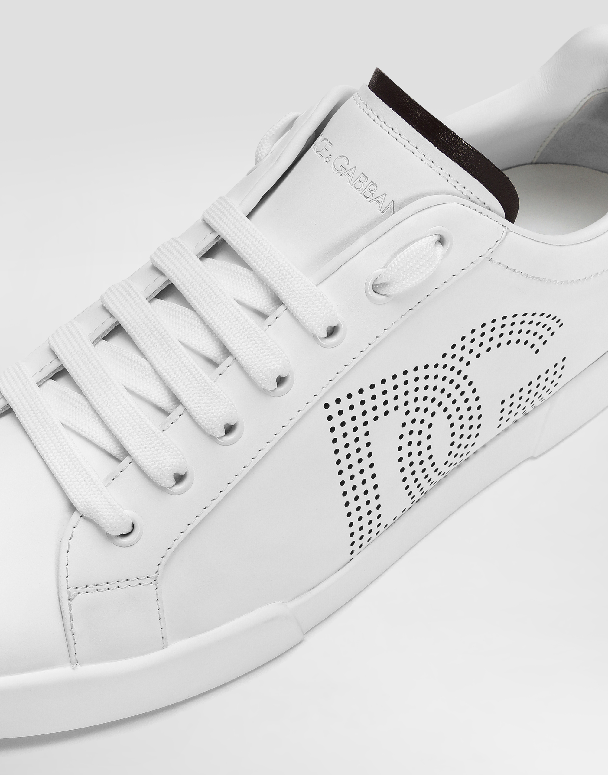 Dolce & Gabbana Printed Calfskin Nappa Strobel Portofino Light Sneakers In Multicolor