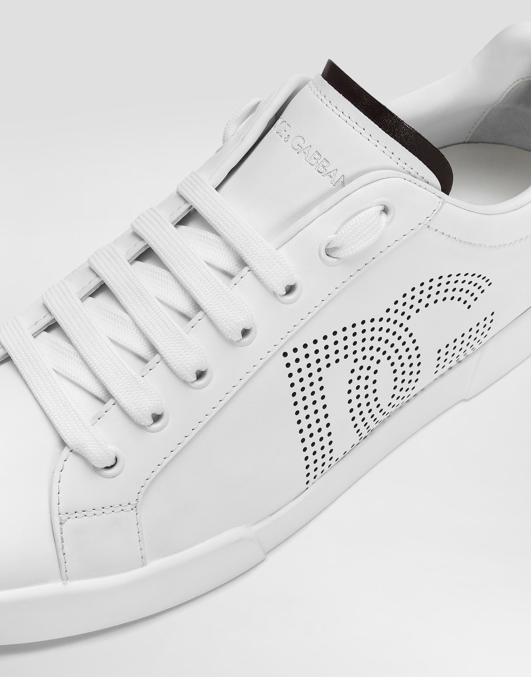 Dolce & Gabbana Printed Calfskin Nappa Strobel Portofino Light Sneakers In Multicolor