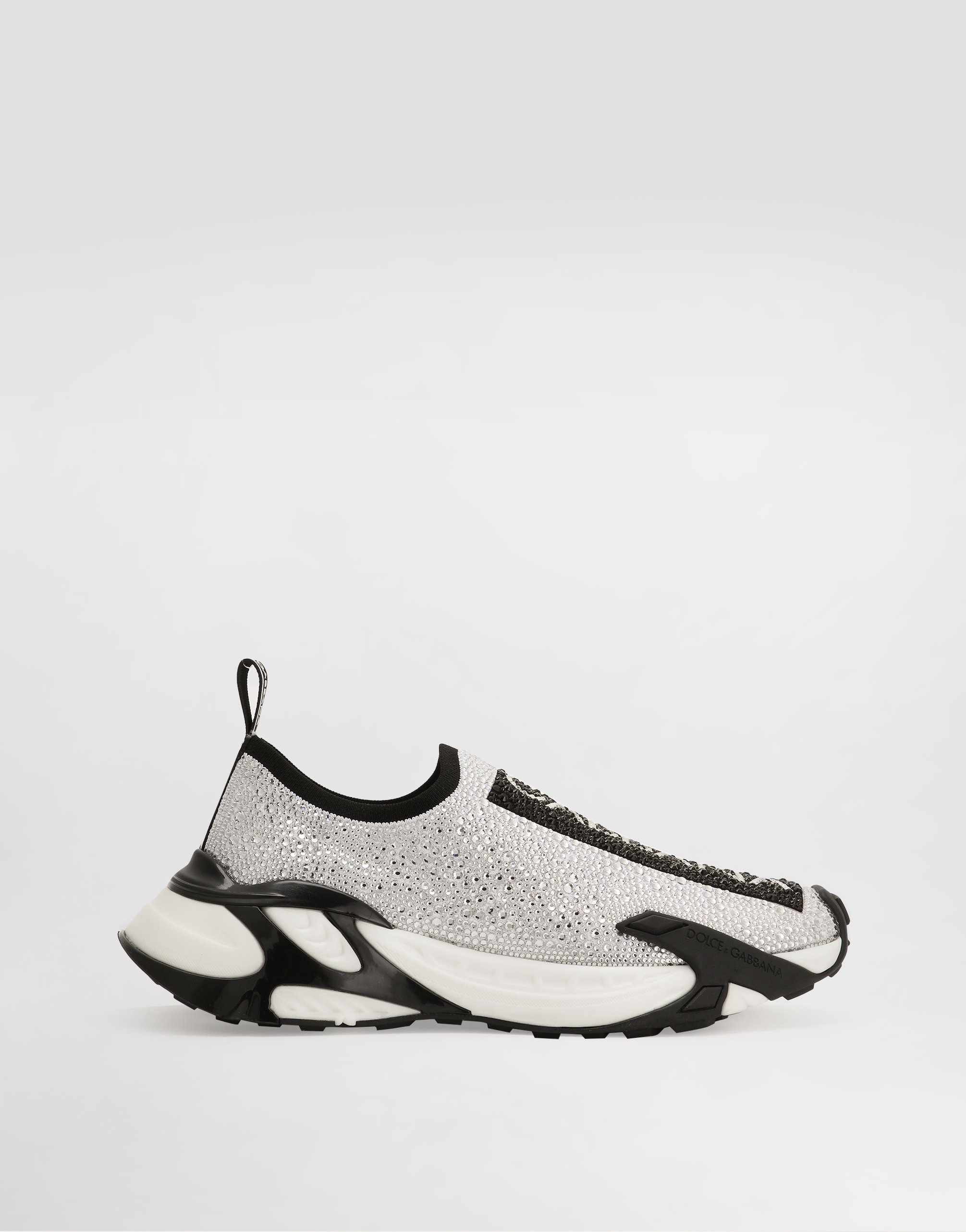 Fast sneakers with fusible rhinestones