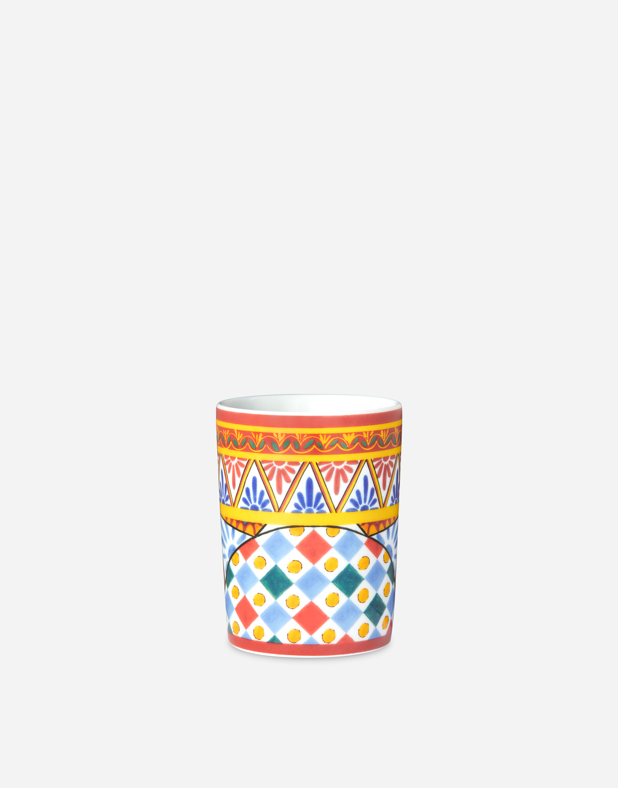 Dolce & Gabbana Porcelain Water Glass In Multicolor