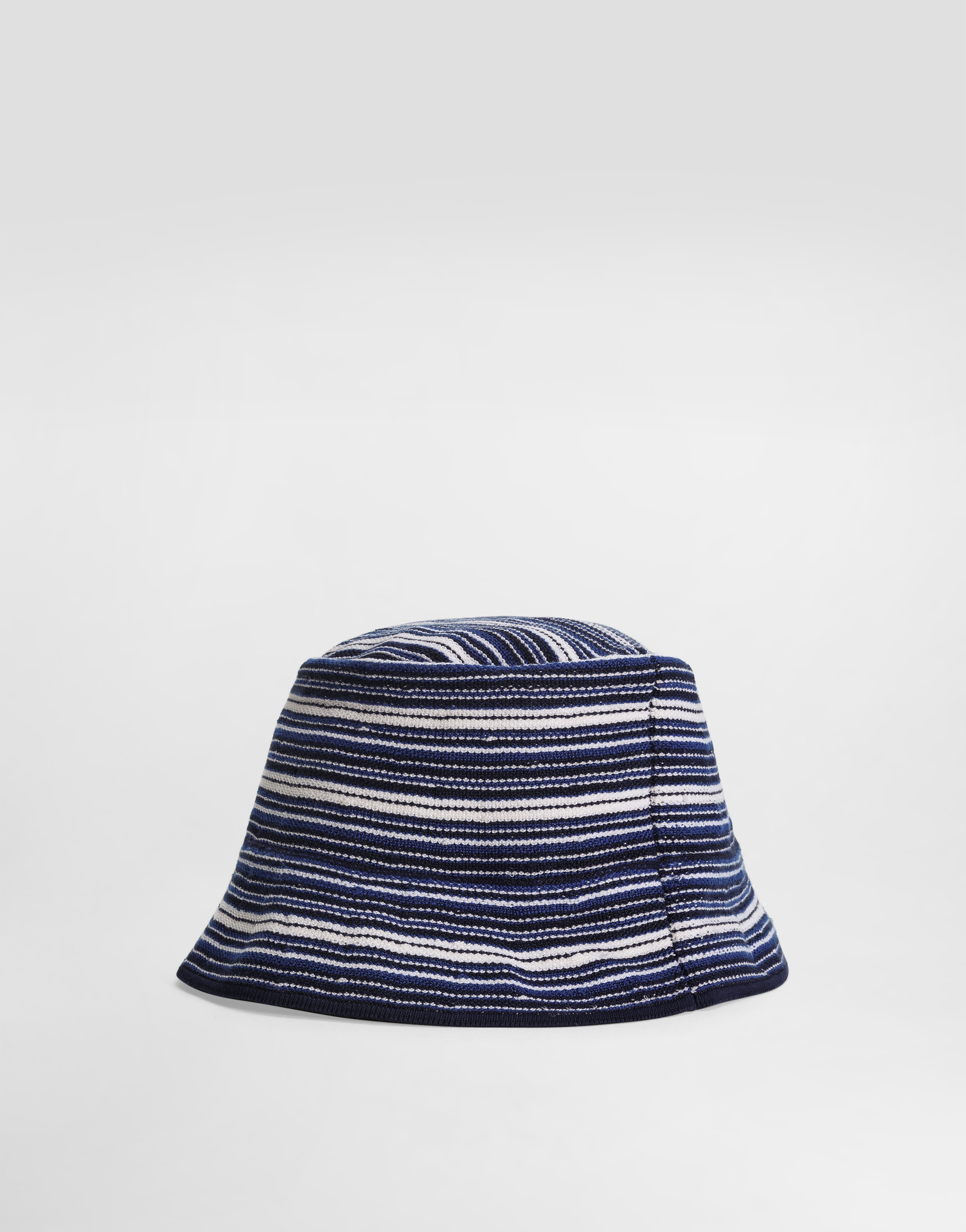 Dolce & Gabbana Knit Honeycomb Bucket Hat In Blue