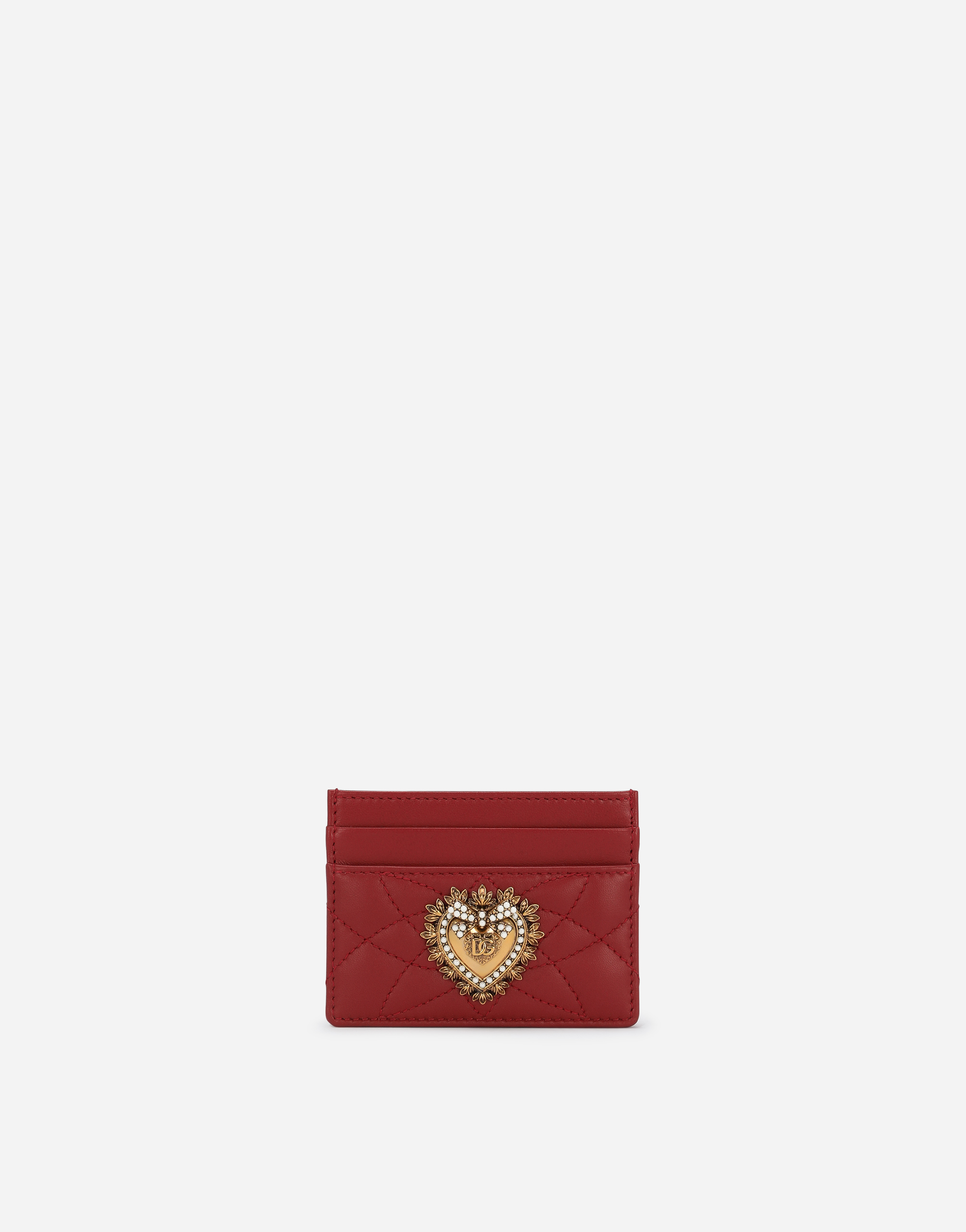 Dolce & Gabbana Devotion Card Holder In Red