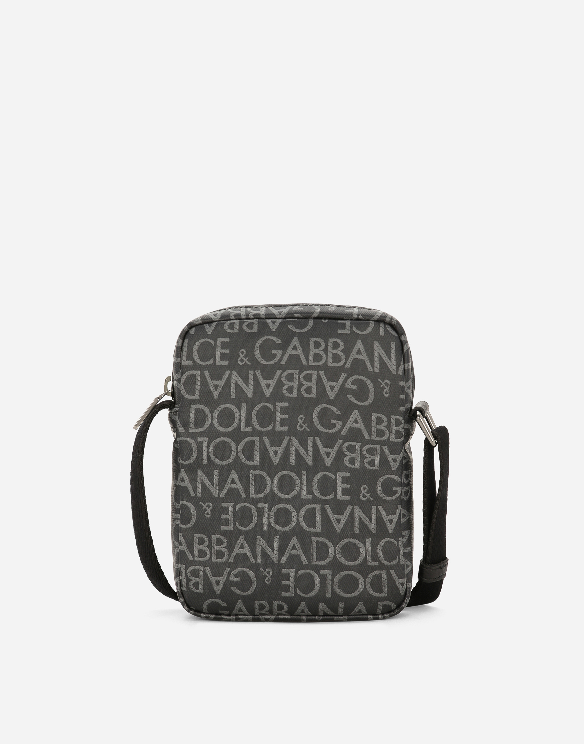 DOLCE & GABBANA CROSSBODY BAG WITH ALL-OVER JACQUARD LOGO