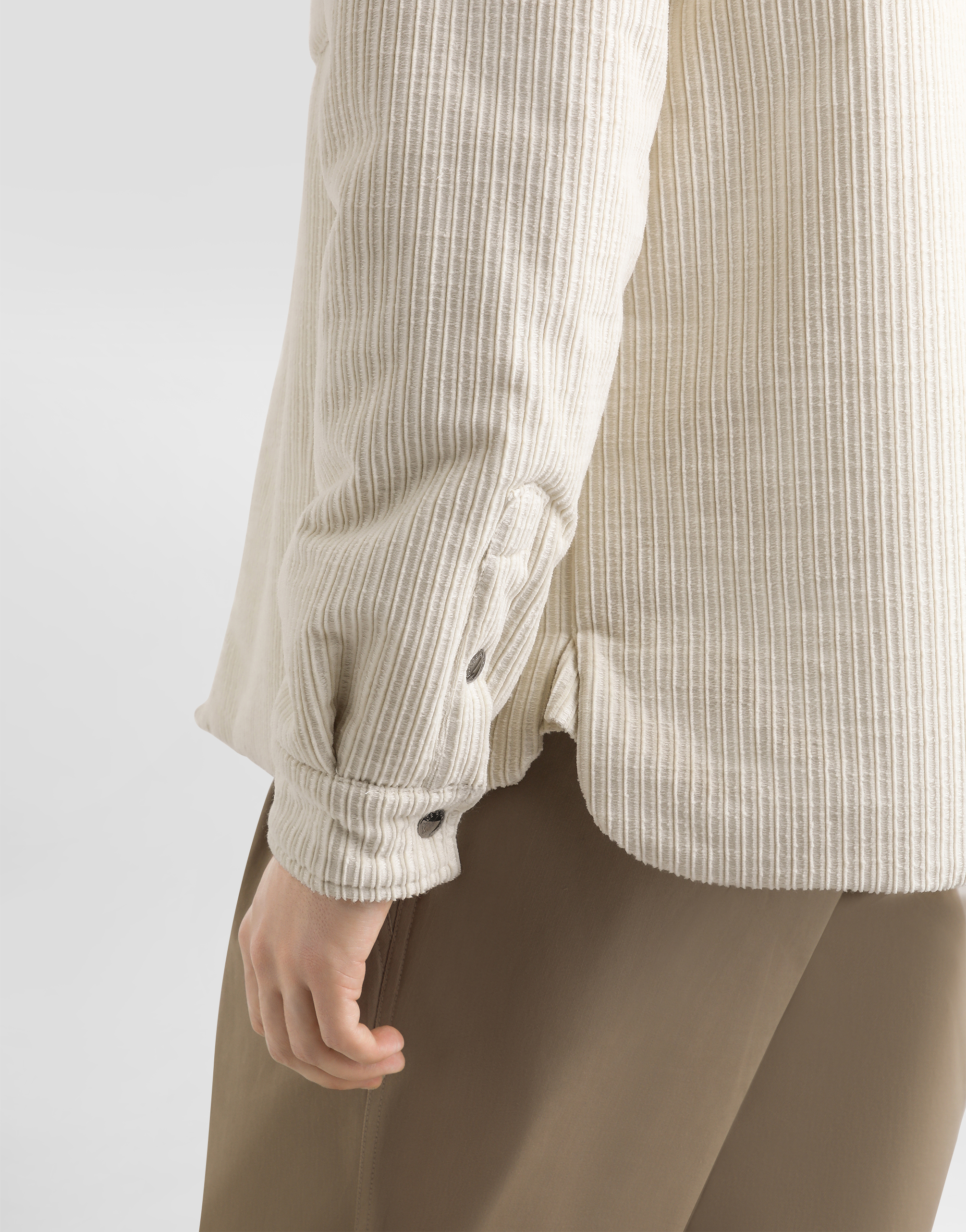 Dolce & Gabbana Dolce&gabbana Cotton Corduroy Shirt Jacket In White