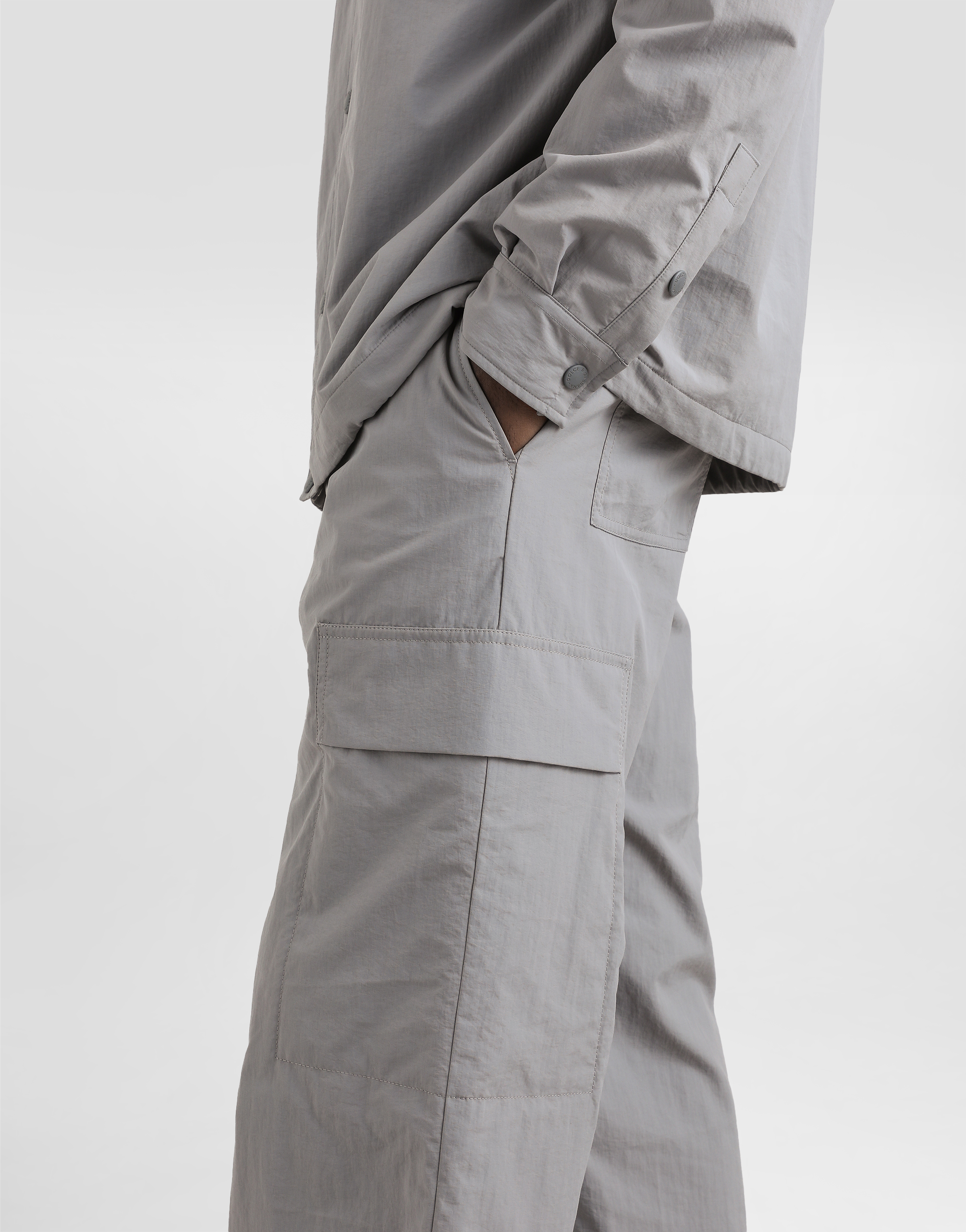 Dolce & Gabbana Technical Fabric Cargo Pants In Grey