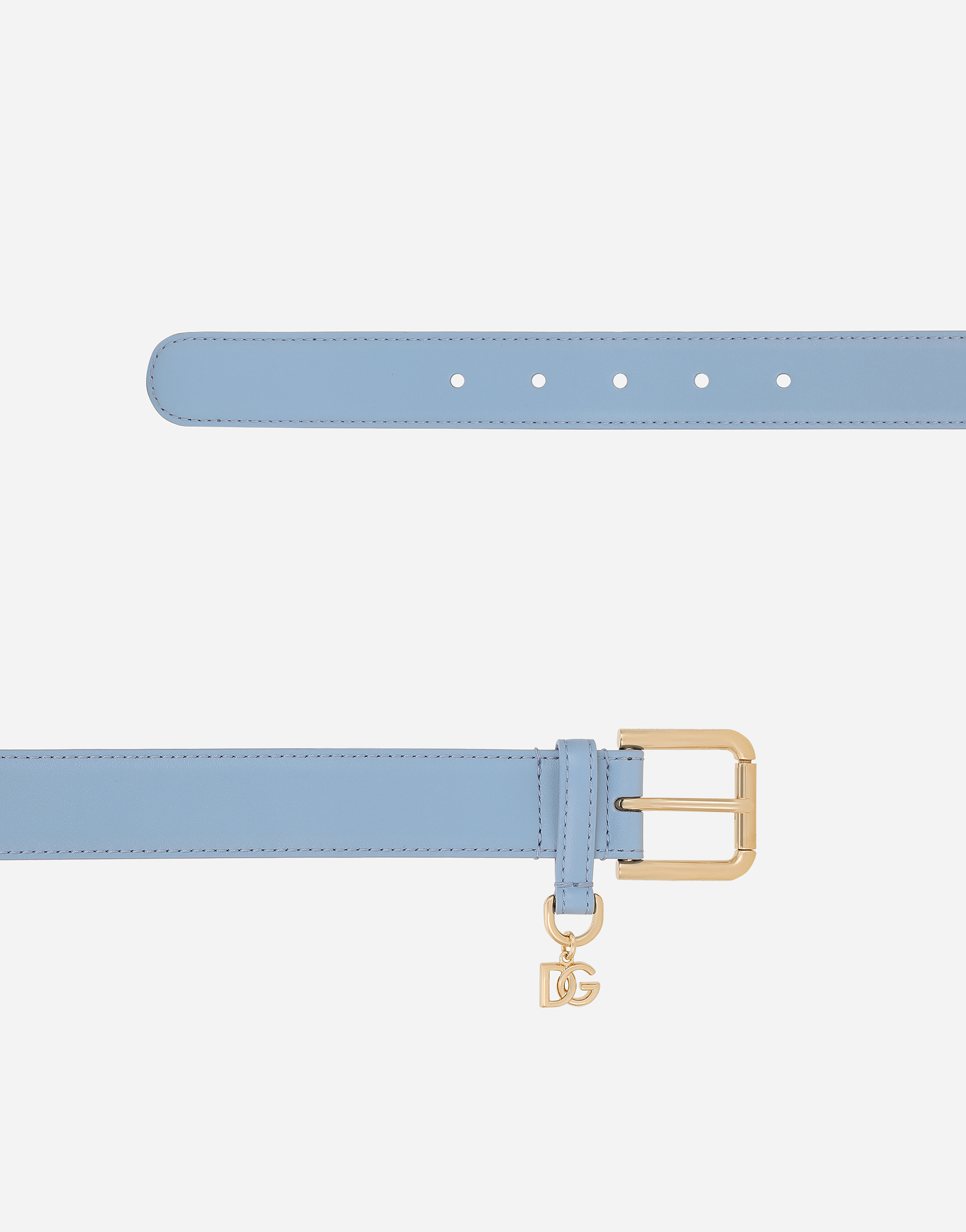 Dolce & Gabbana Dg Charm Belt In Light Blue