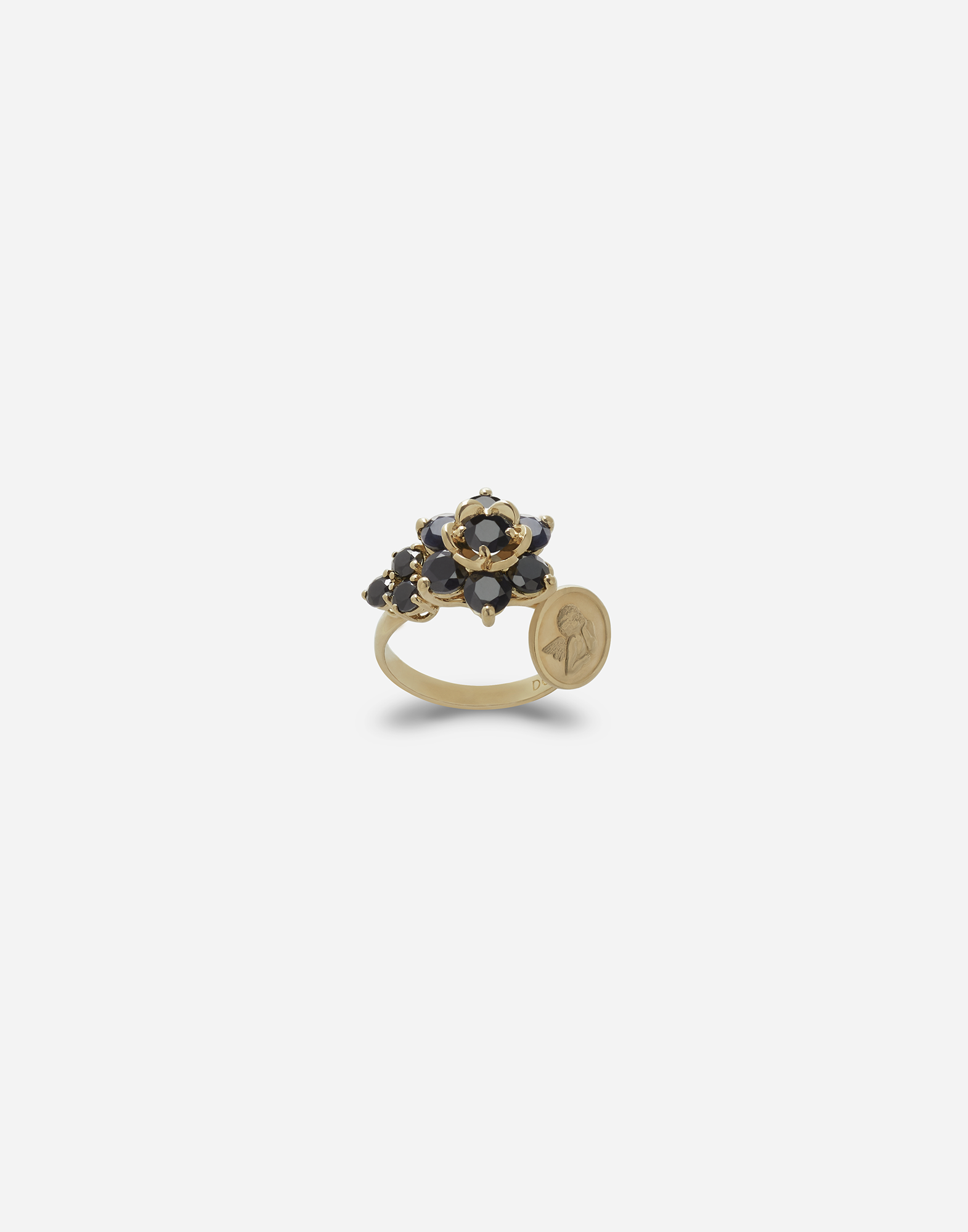 Dolce & Gabbana Ring With Black Sapphires - Woman Rings Gold 52