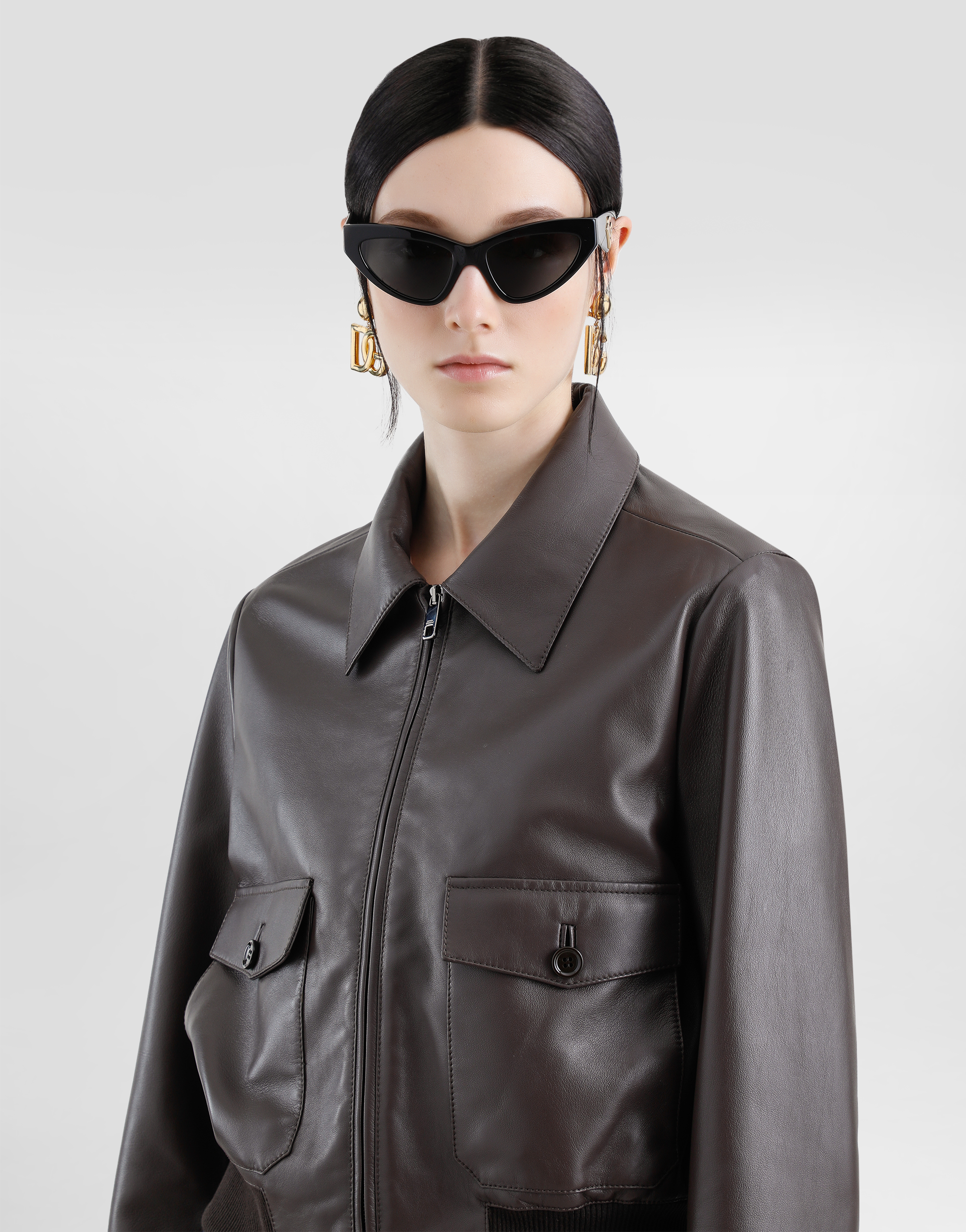 DOLCE & GABBANA SHORT PLONGÉ NAPPA LEATHER JACKET