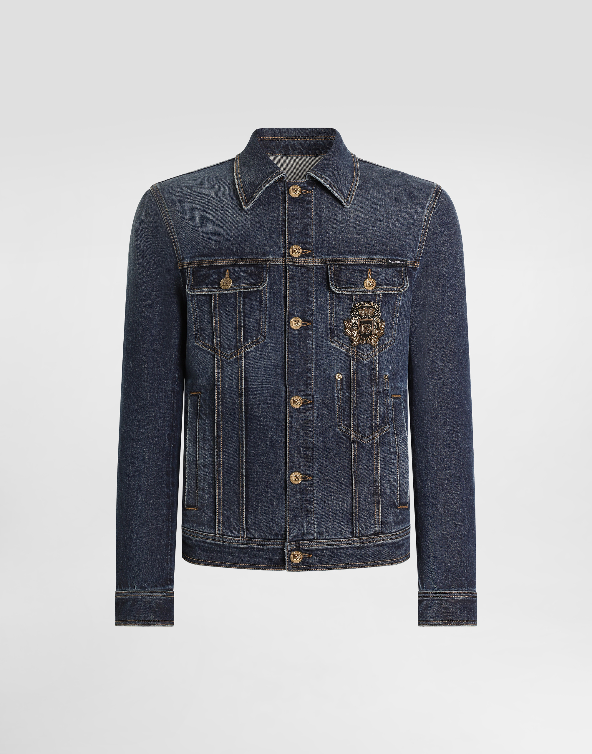 Multicolorのメンズ ロゴ パッチ デニム ジャケット | Dolce&Gabbana®