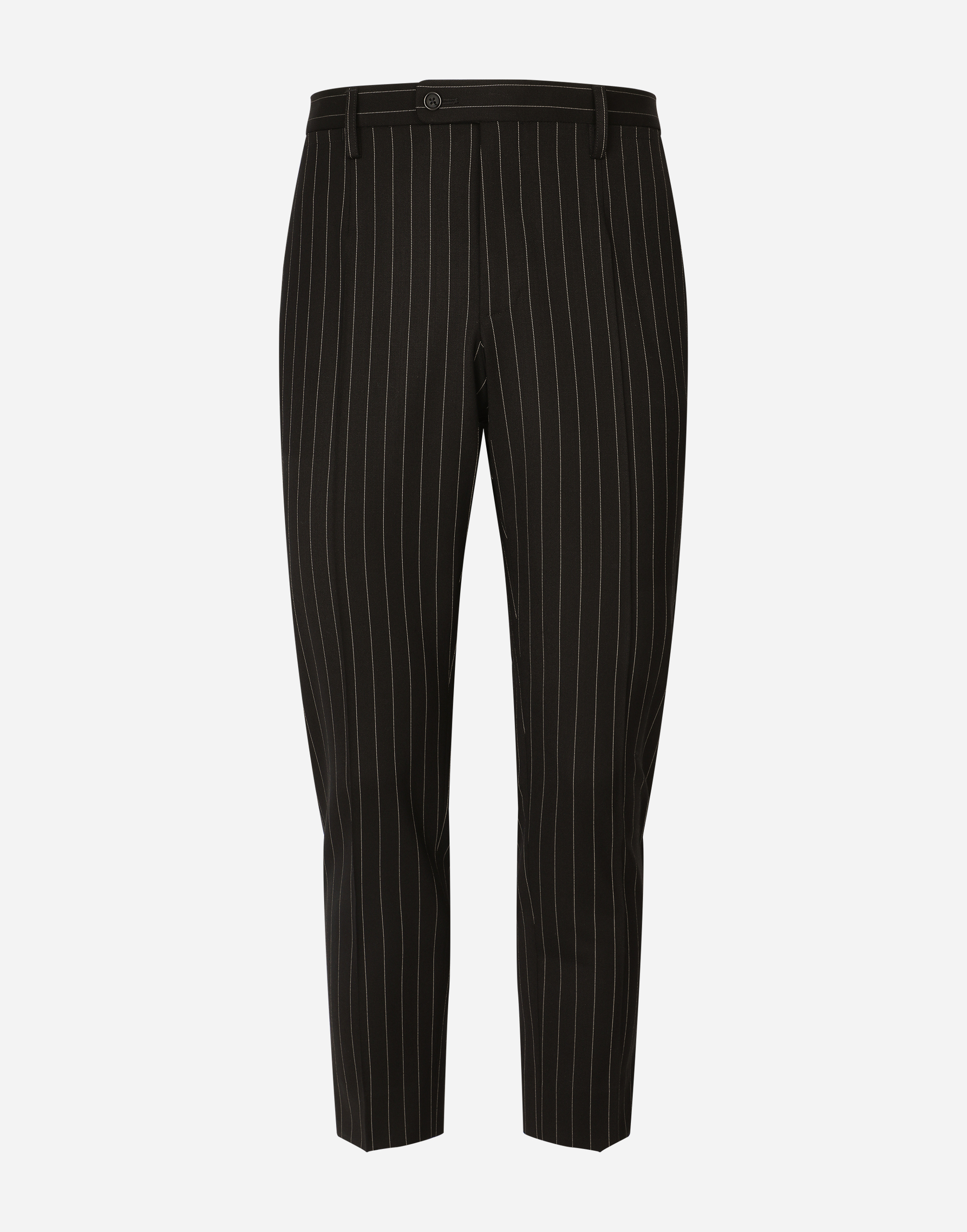 DOLCE & GABBANA PINSTRIPE STRETCH WOOL PANTS