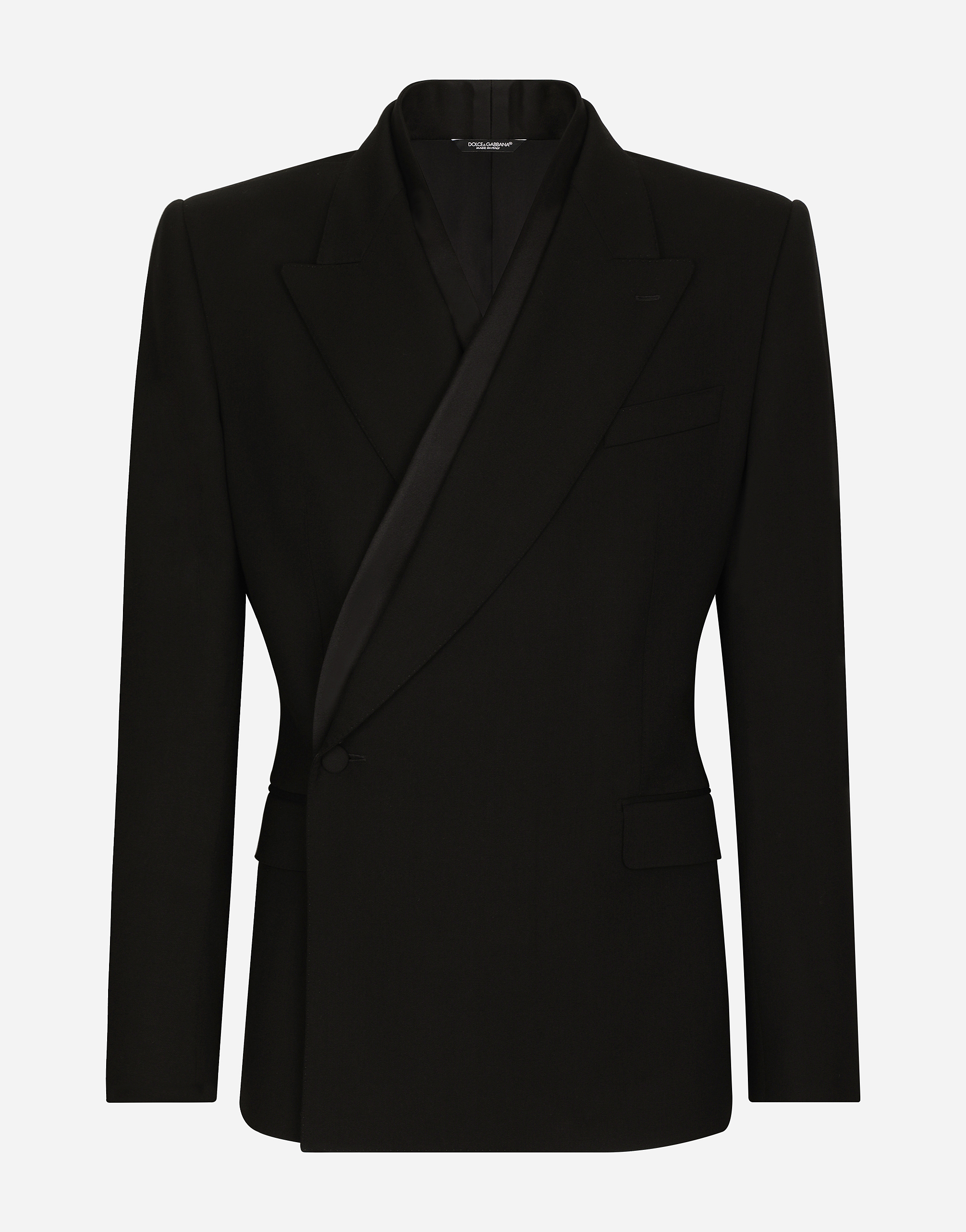 Shop Dolce & Gabbana Double-breasted Sicilia-fit Jacket In Black