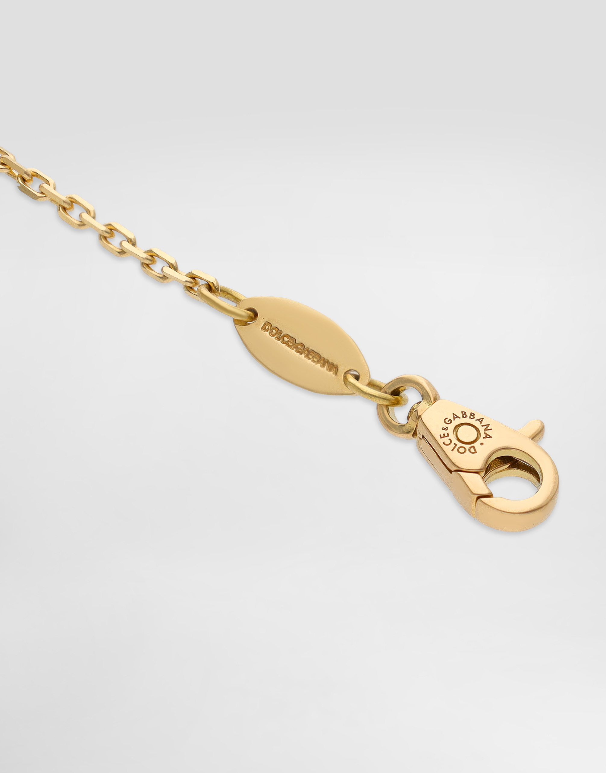 Dolce & Gabbana Sicily Necklace 18-carat Yellow Gold And Black Sapphires In Gold