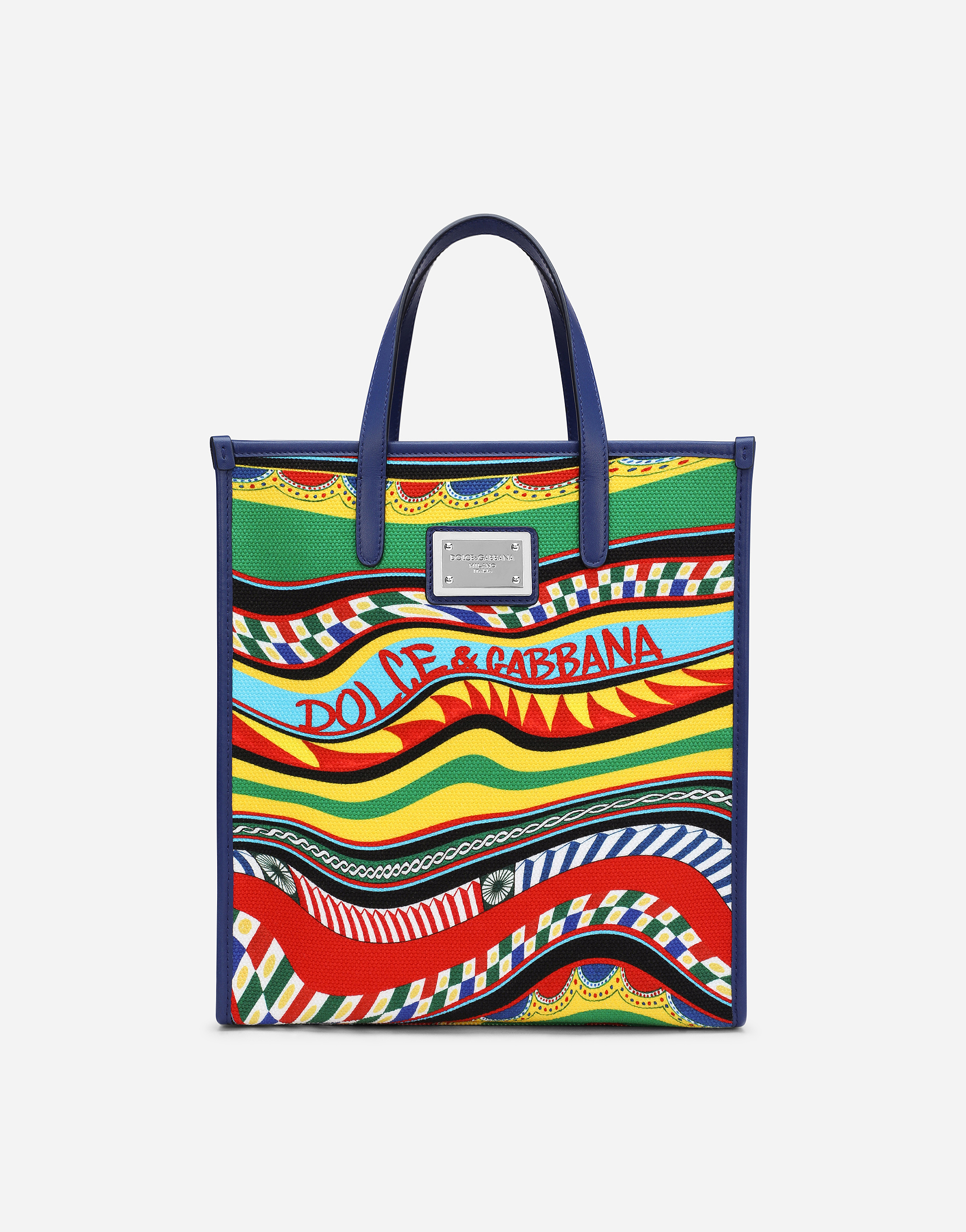 DOLCE & GABBANA SMALL PRINTED CANVAS SHOPPER