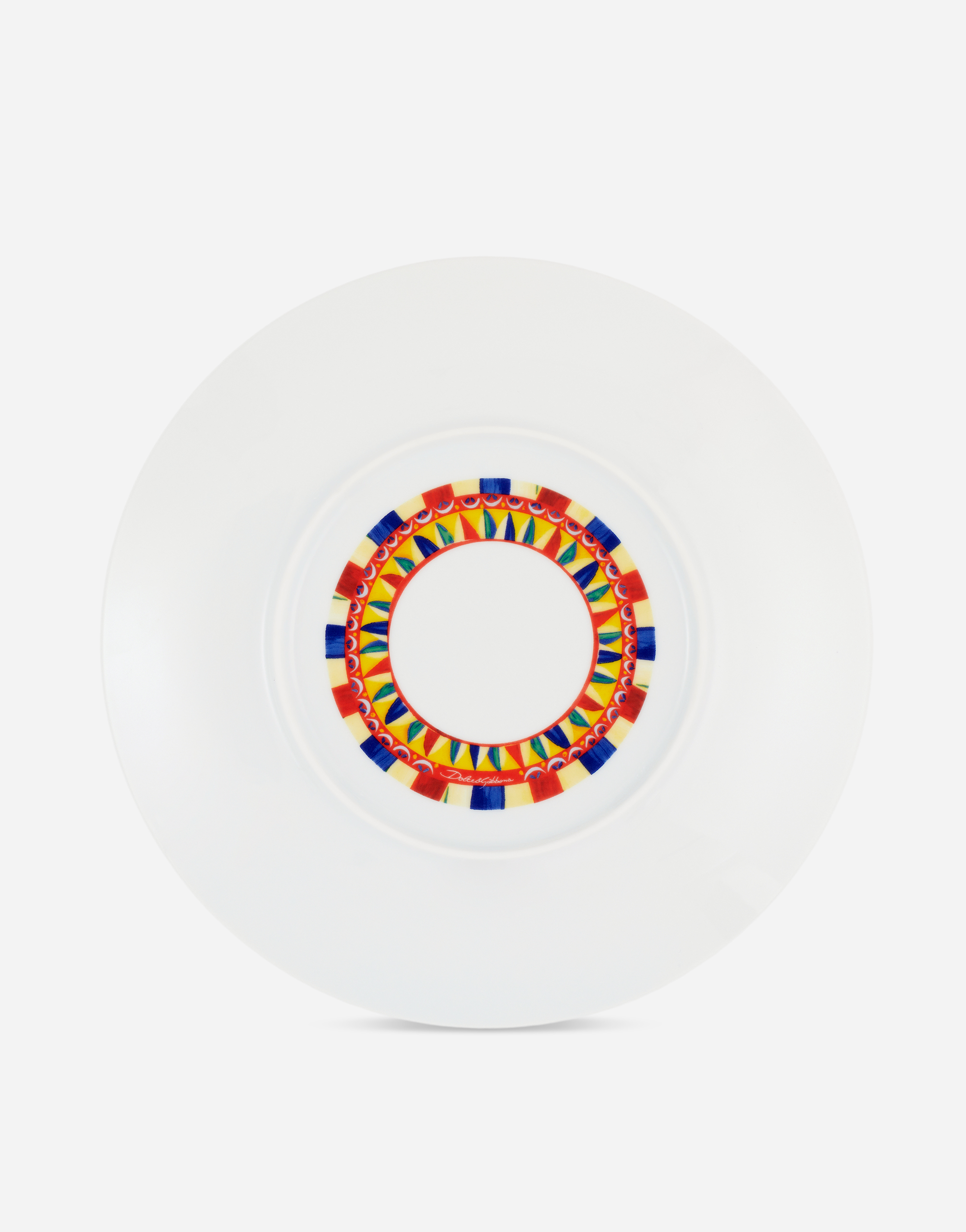 Shop Dolce & Gabbana Porcelain Charger Plate In Multicolor