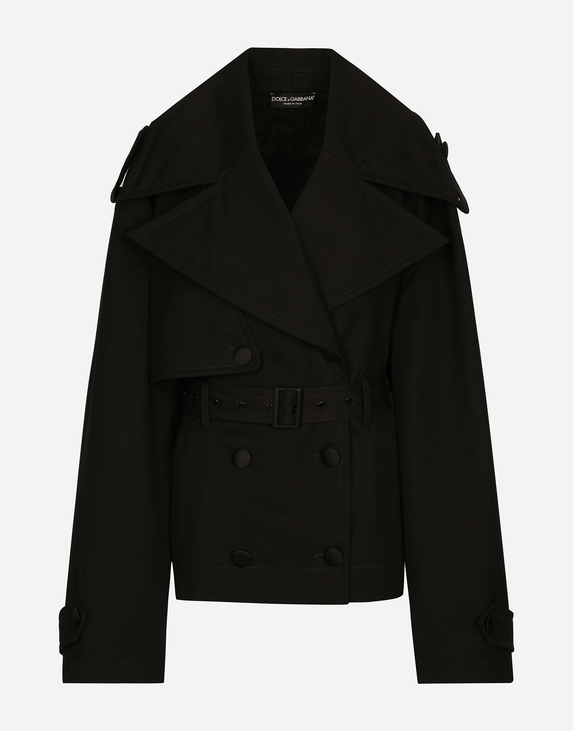 Dolce & Gabbana Belted Double-breasted Jacket In Black