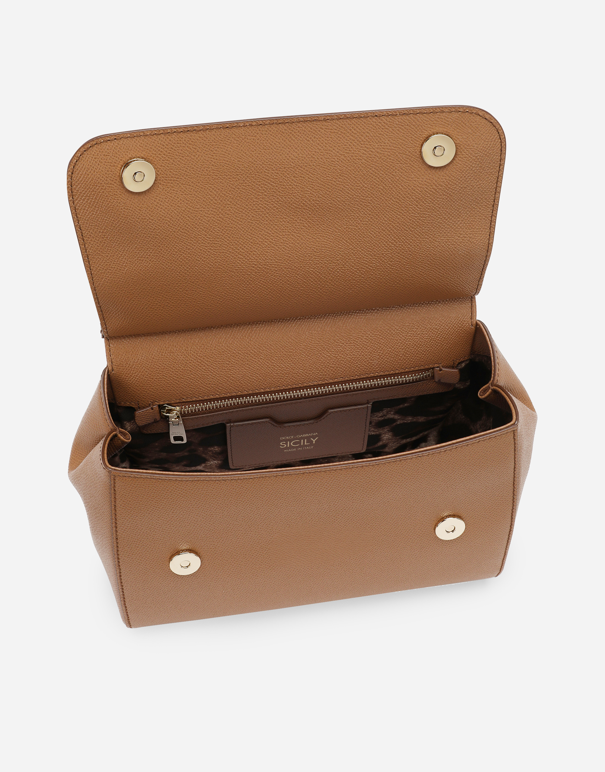 Dolce & Gabbana Large Sicily Handbag In Brown