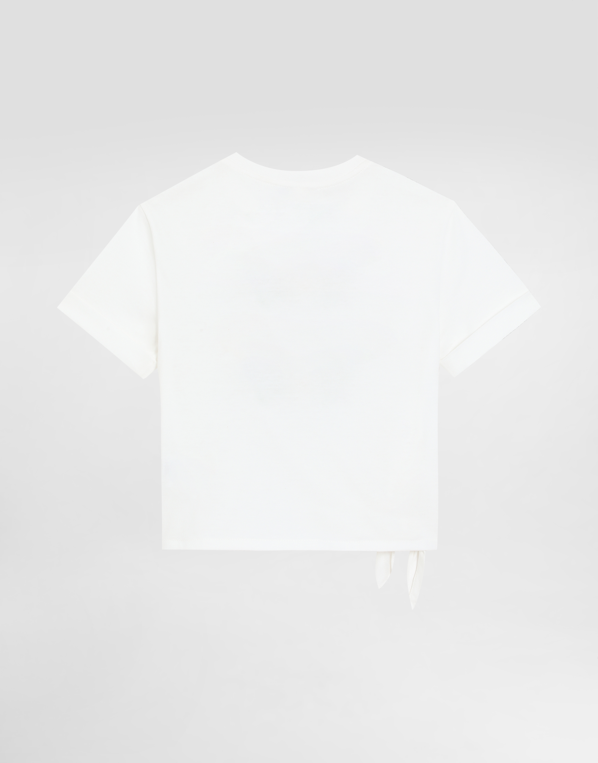 Dolce & Gabbana Jersey T-shirt With Flowers And Dg Logo In White