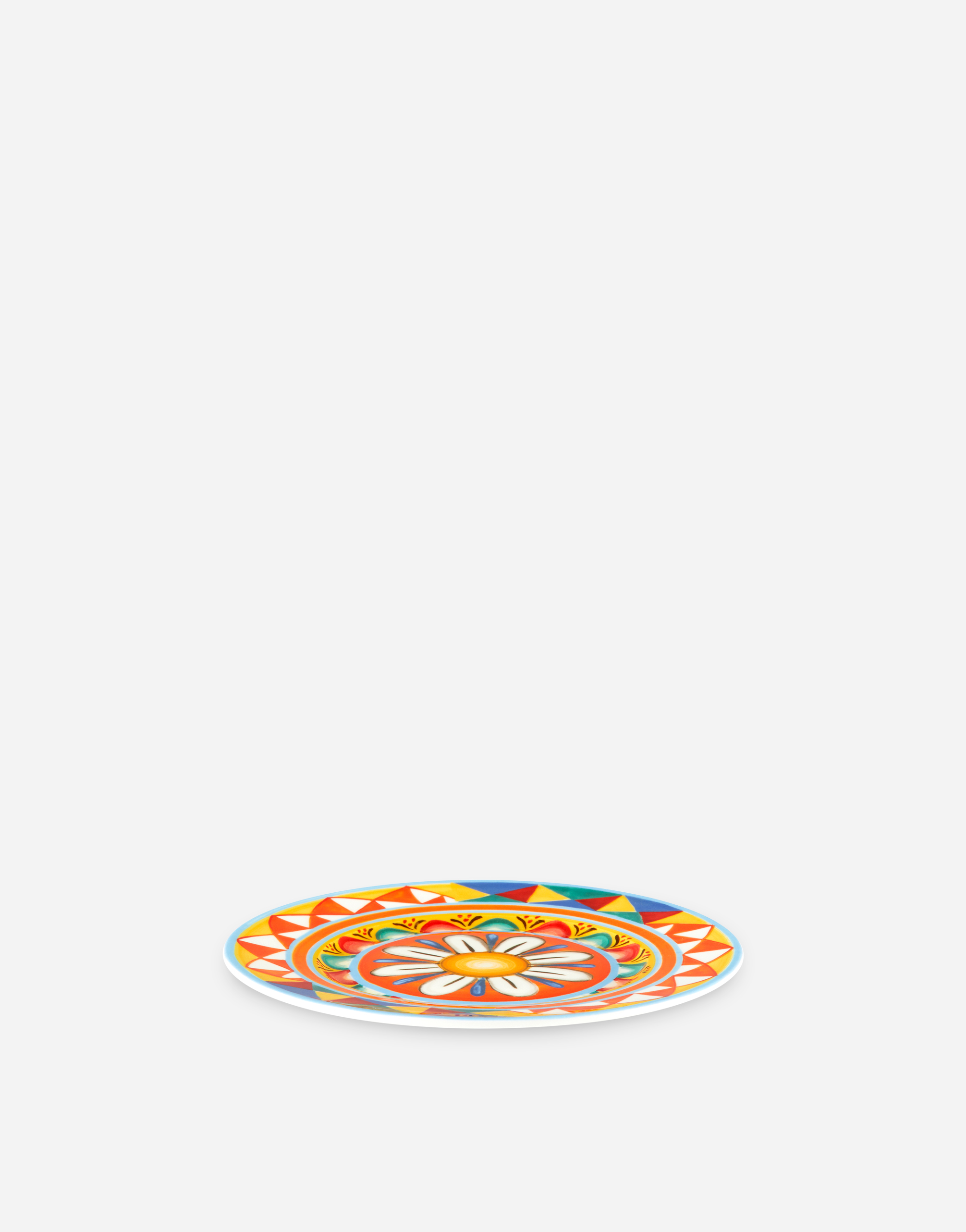 Shop Dolce & Gabbana Set 2 Bread Plates In Fine Porcelain In Multicolor